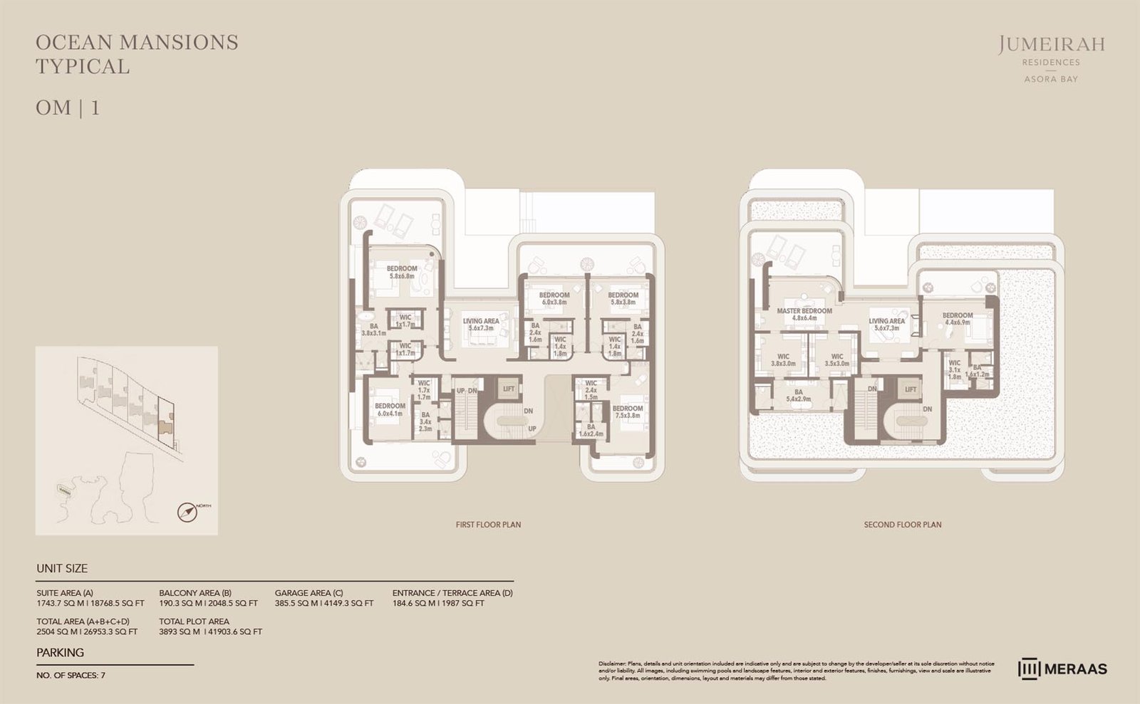 7 Bedrooms + Study floor plan