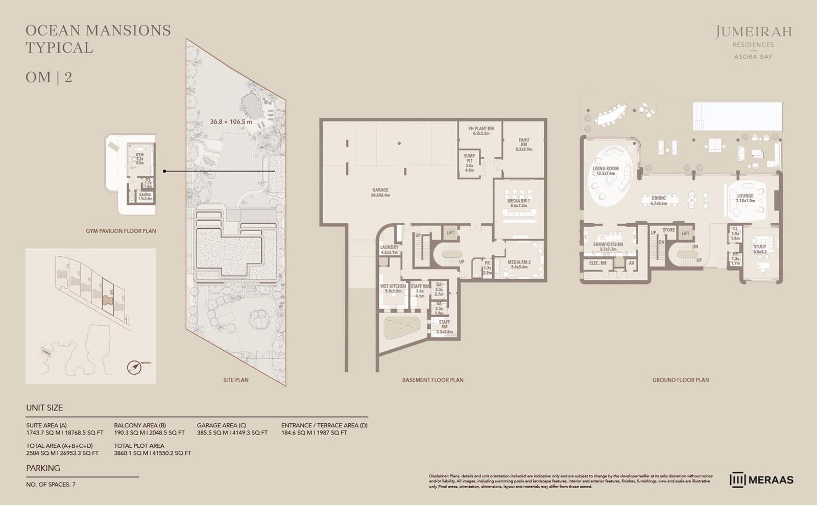 7 Bedrooms + Study floor plan