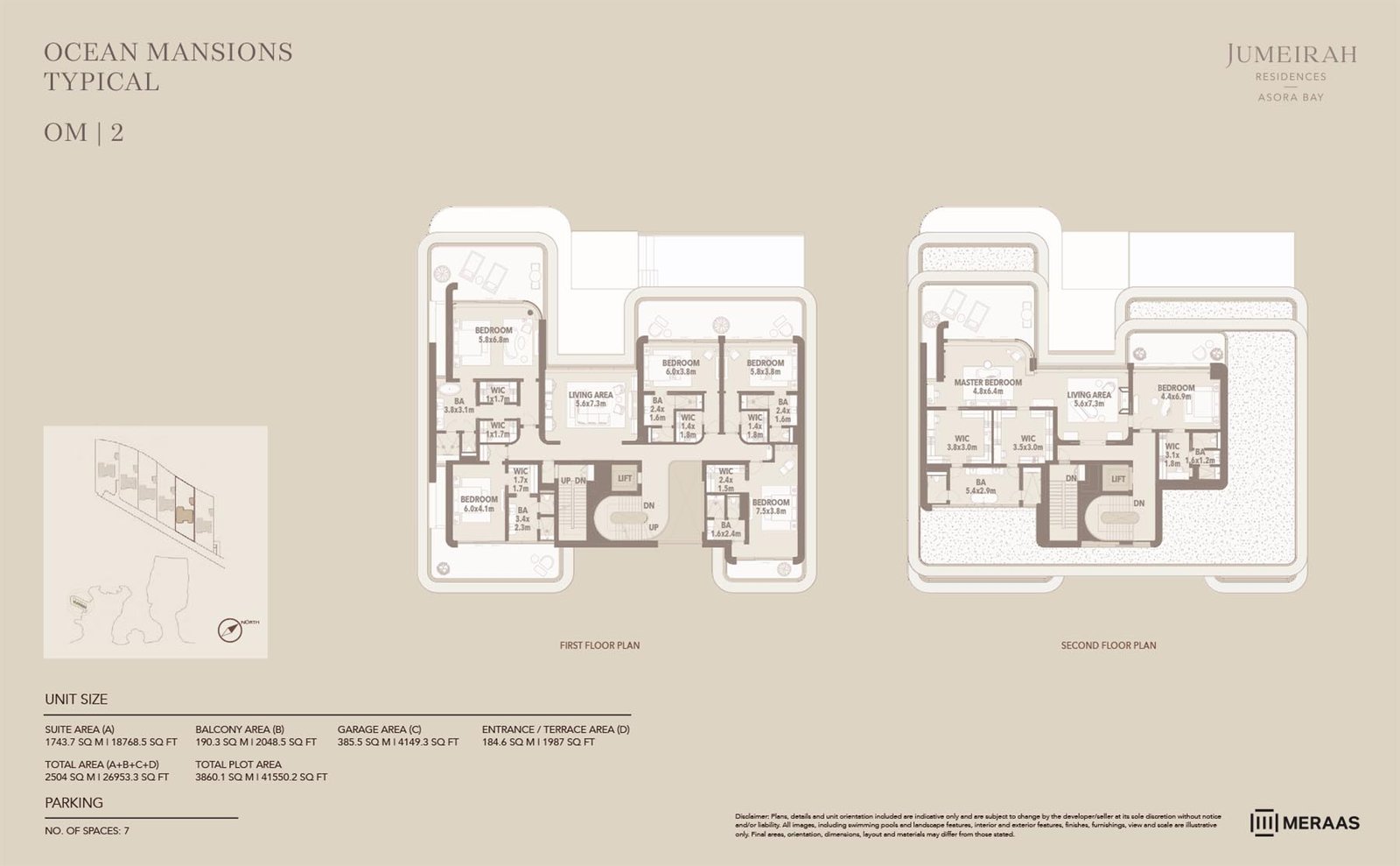 7 Bedrooms + Study floor plan