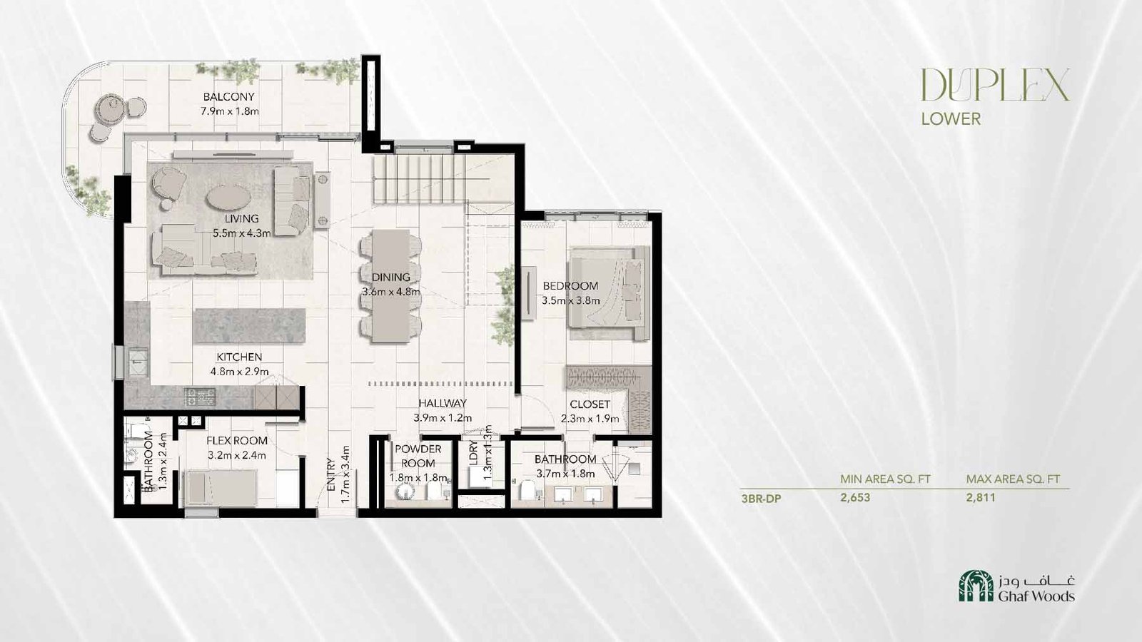 3 Bedroom floor plan