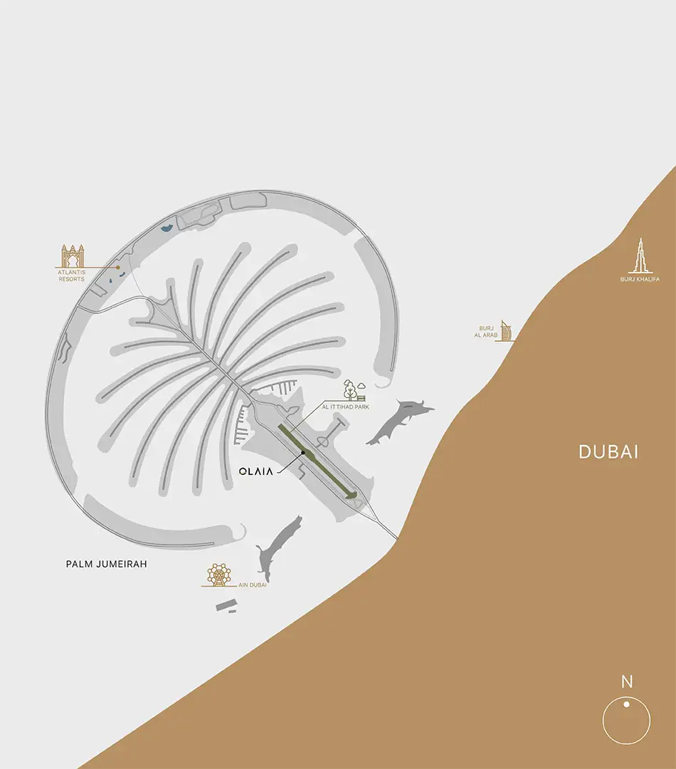 Olaia Residences at Palm Jumeirah location map
