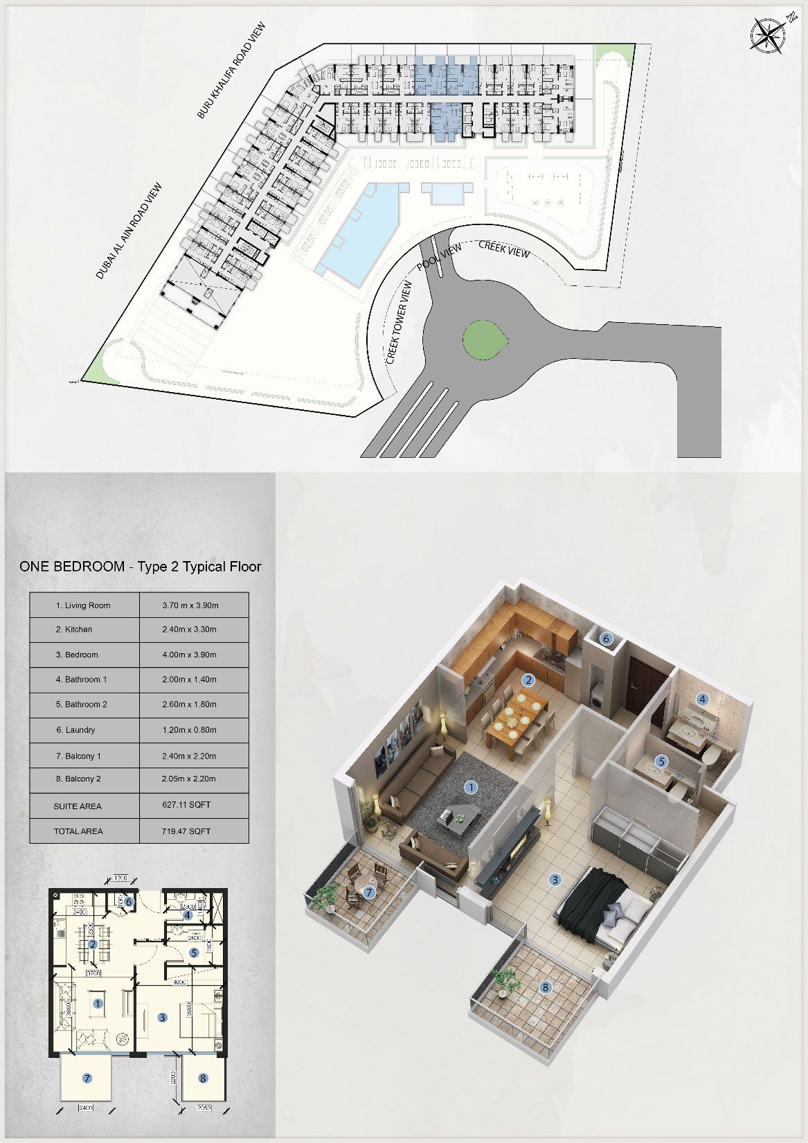 1 Bedroom floor plan