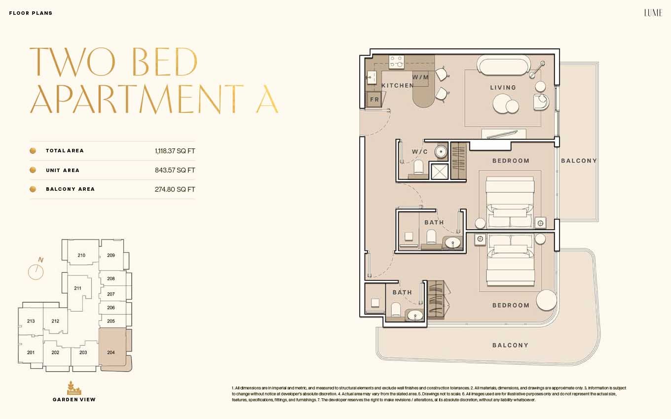1 Bedroom floor plan