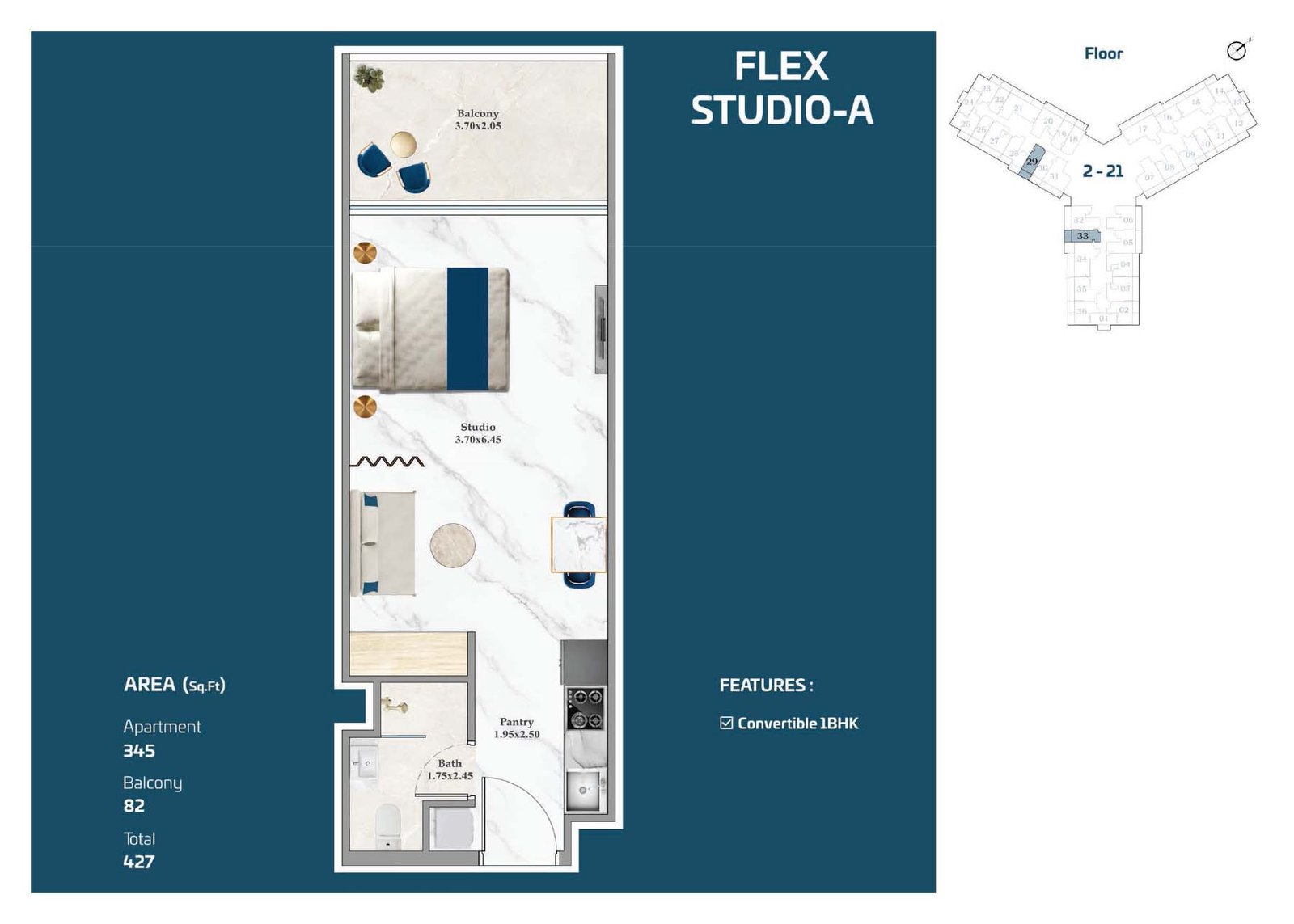 Studio floor plan