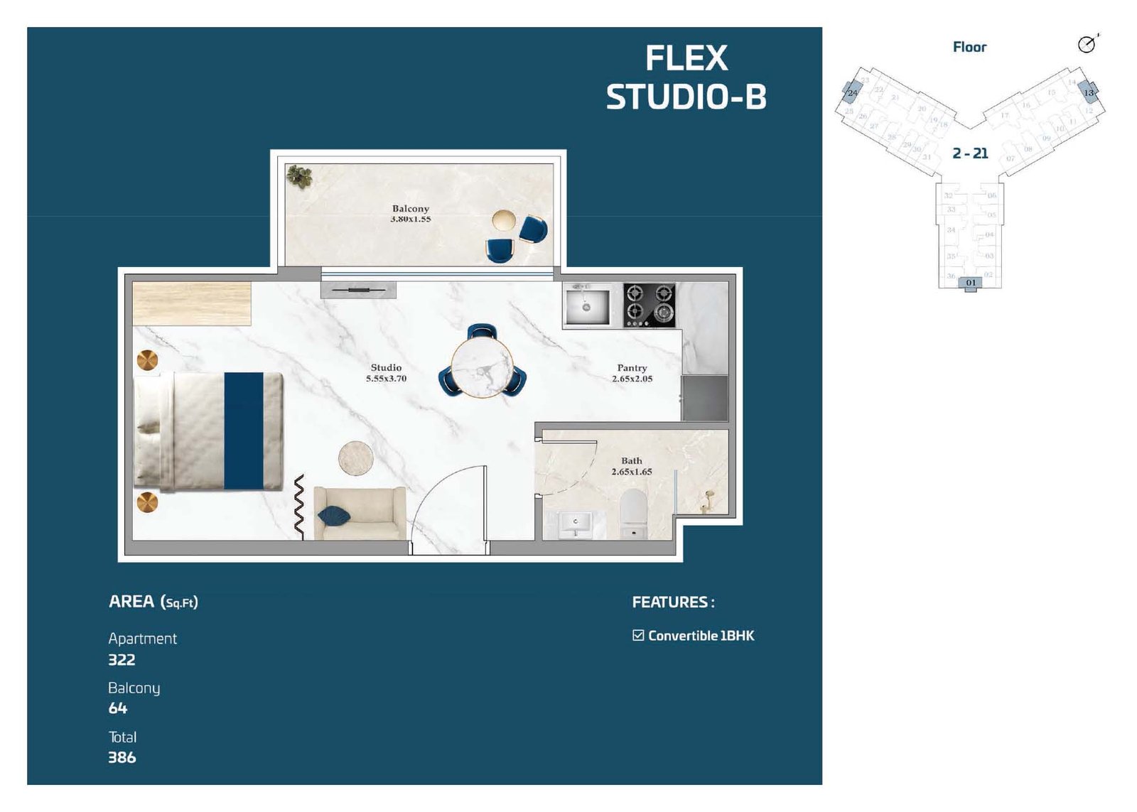 Studio floor plan
