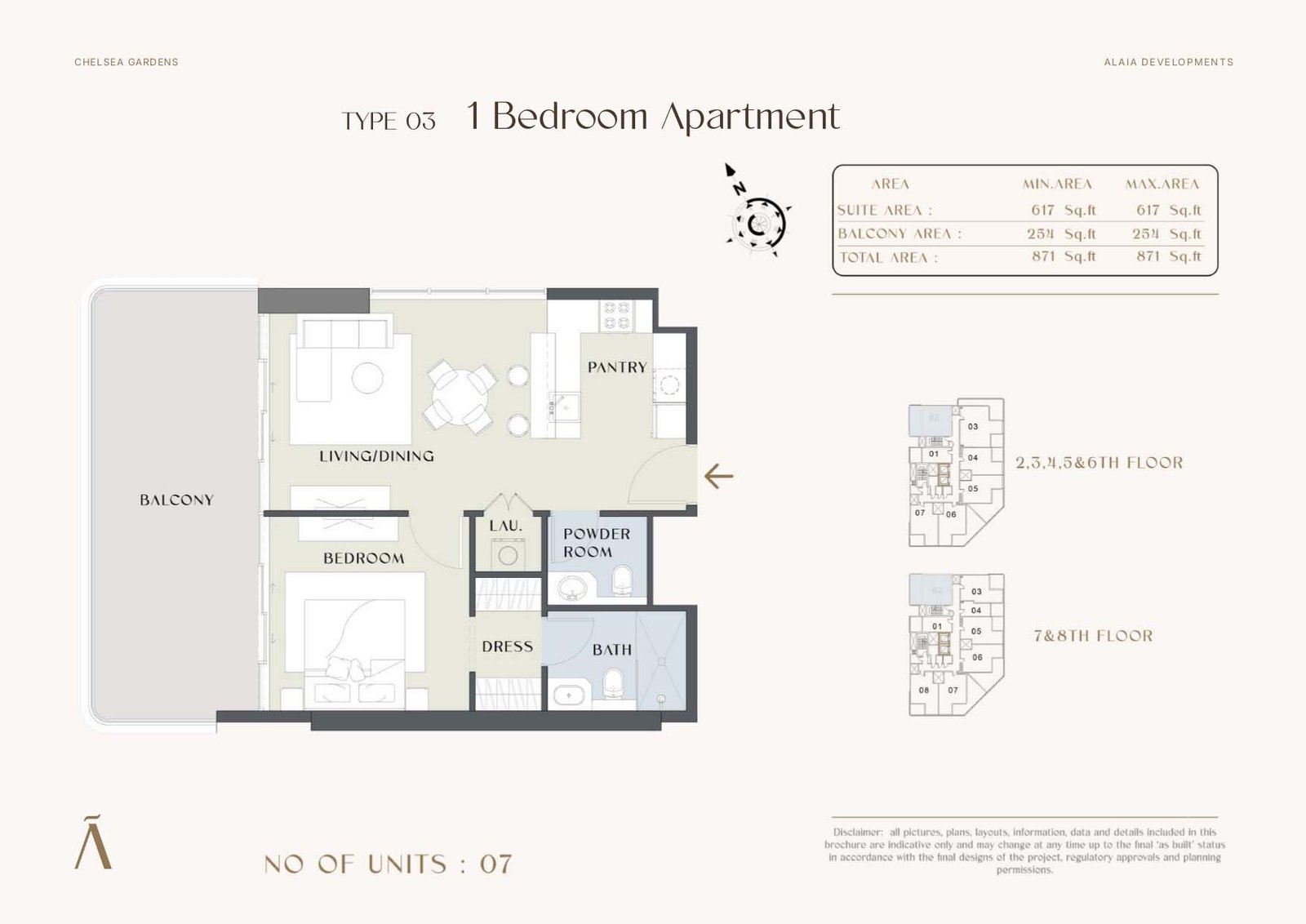 1 Bedroom floor plan