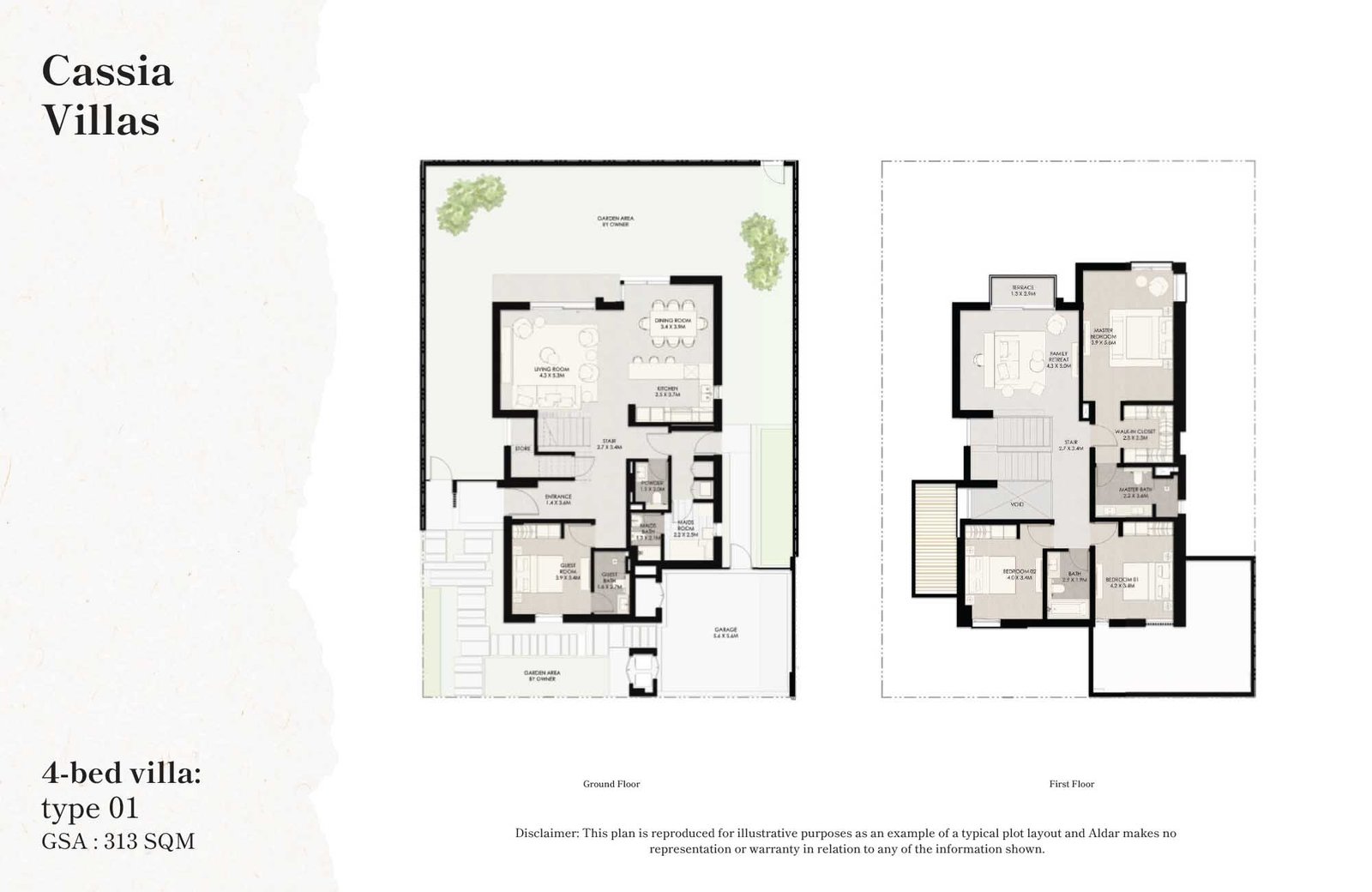 4 Bedrooms + Maid floor plan