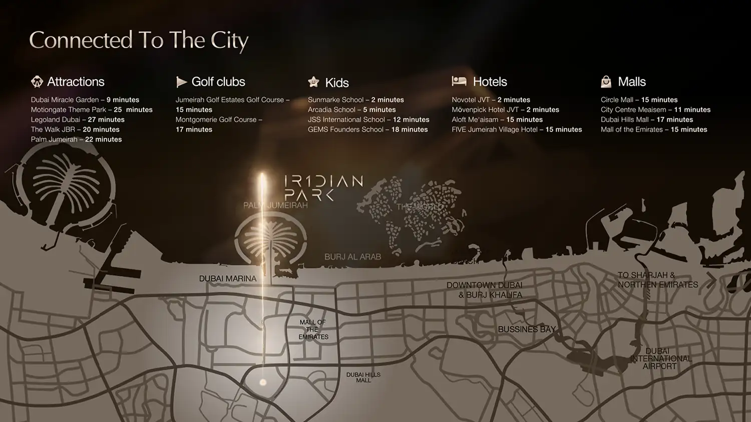IR1DIAN Park at JVC location map