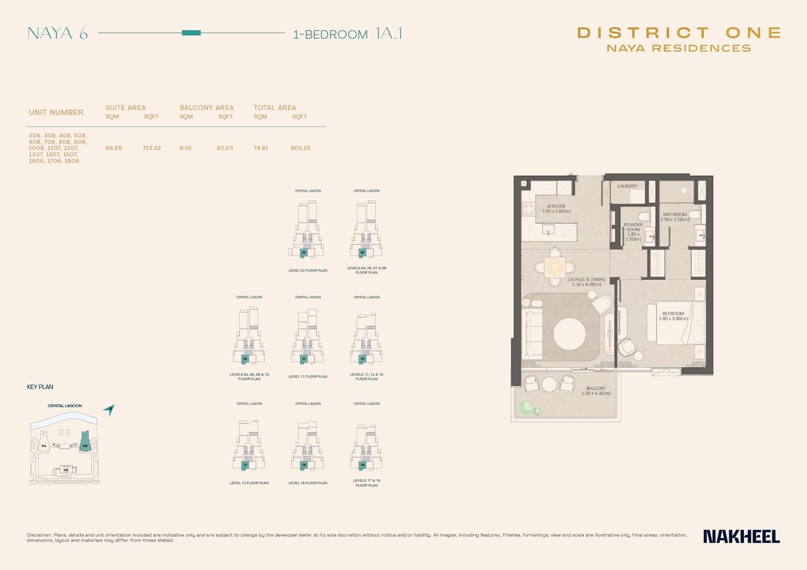 1 Bedroom floor plan
