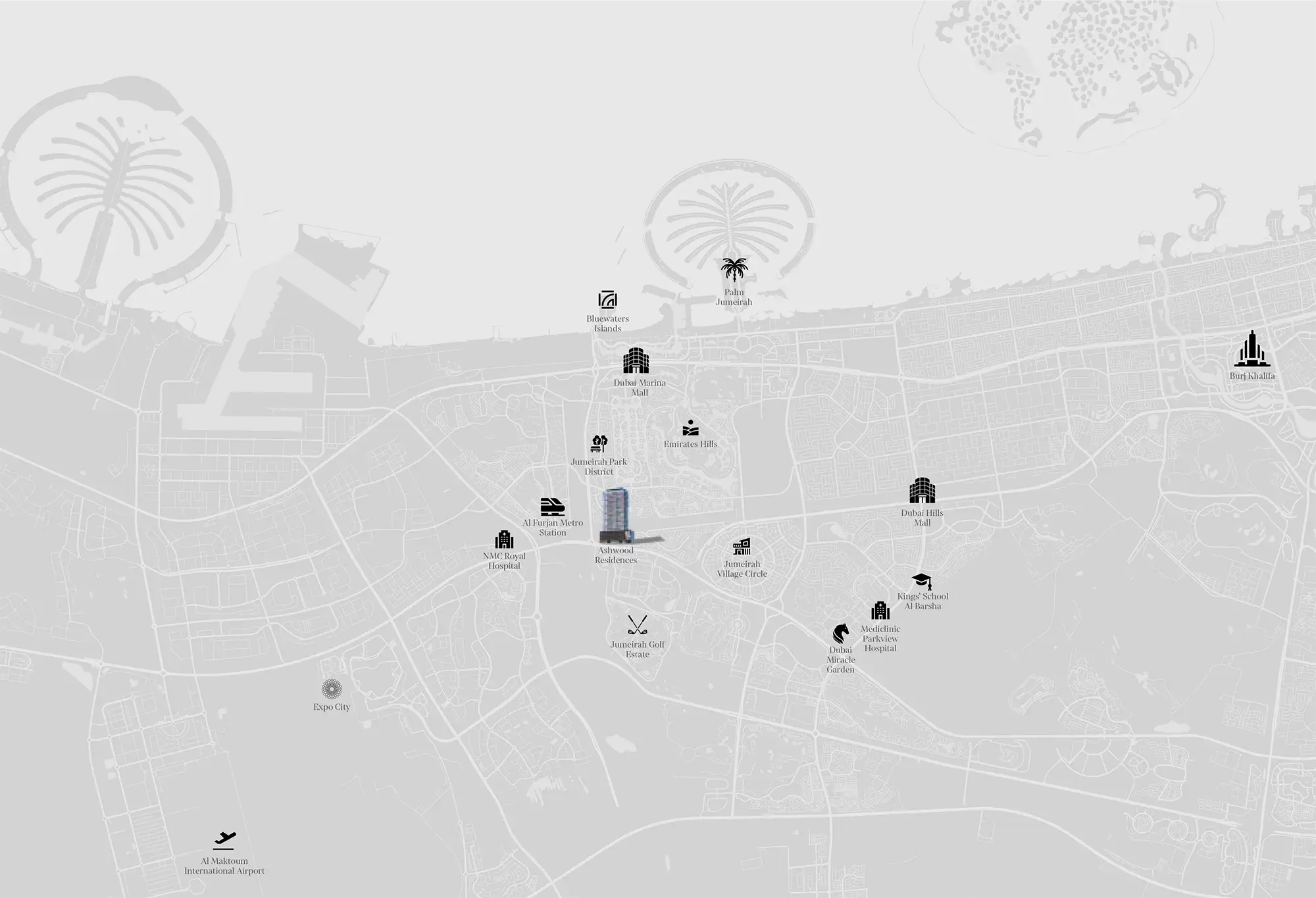 Ashwood Residences at JVT location map