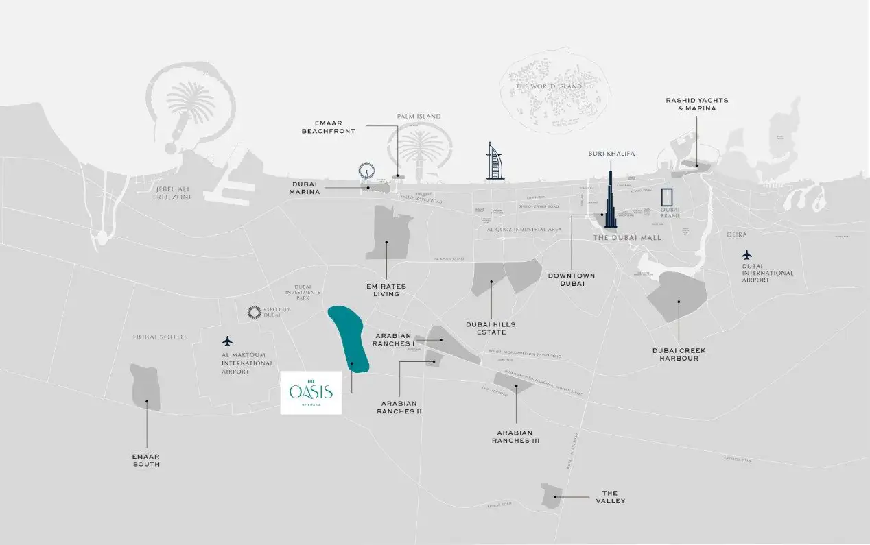 Address Villas Tierra at The Oasis location map