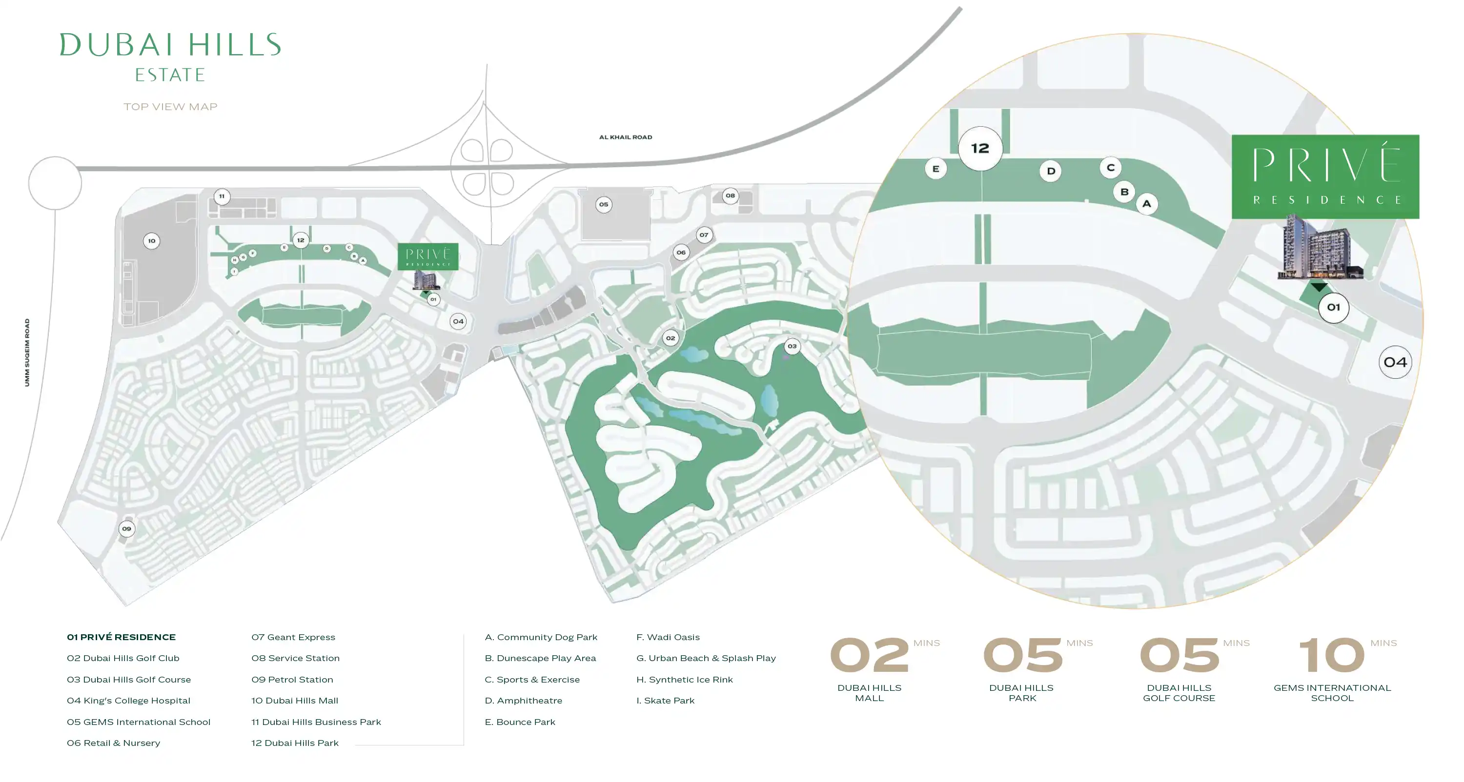 Prive Residence location map