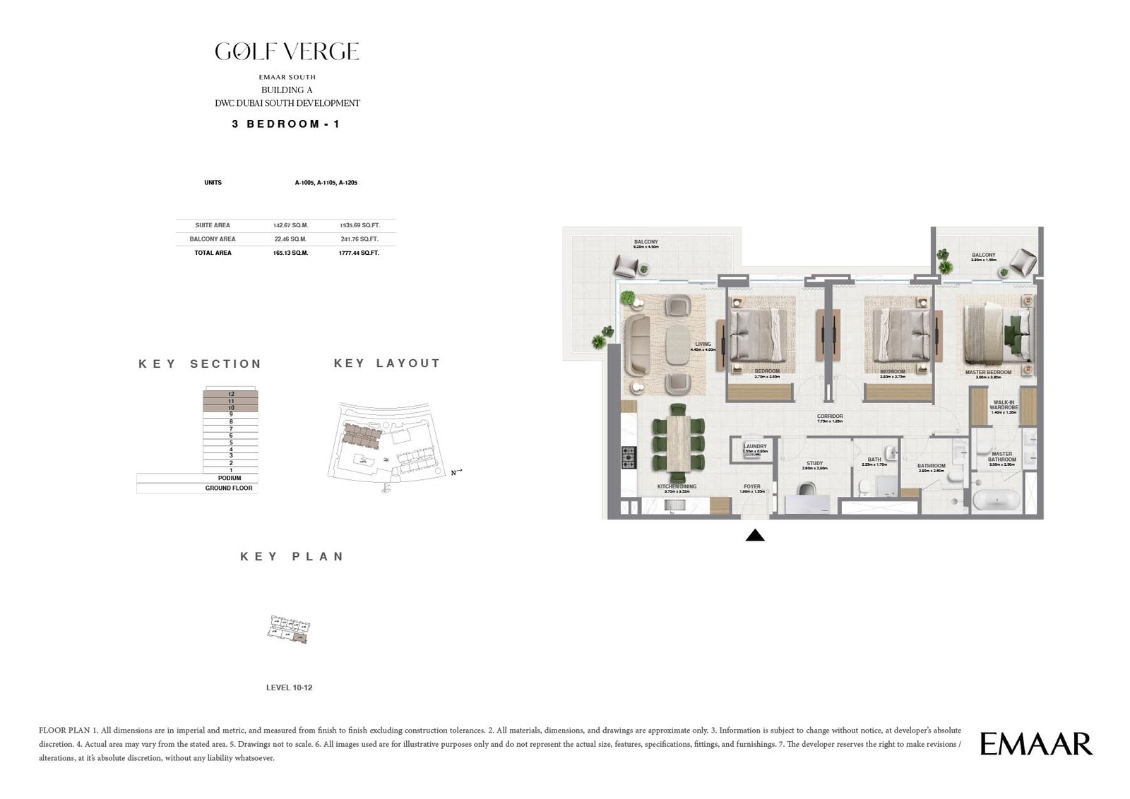 Golf Verge at Emaar South floor plan