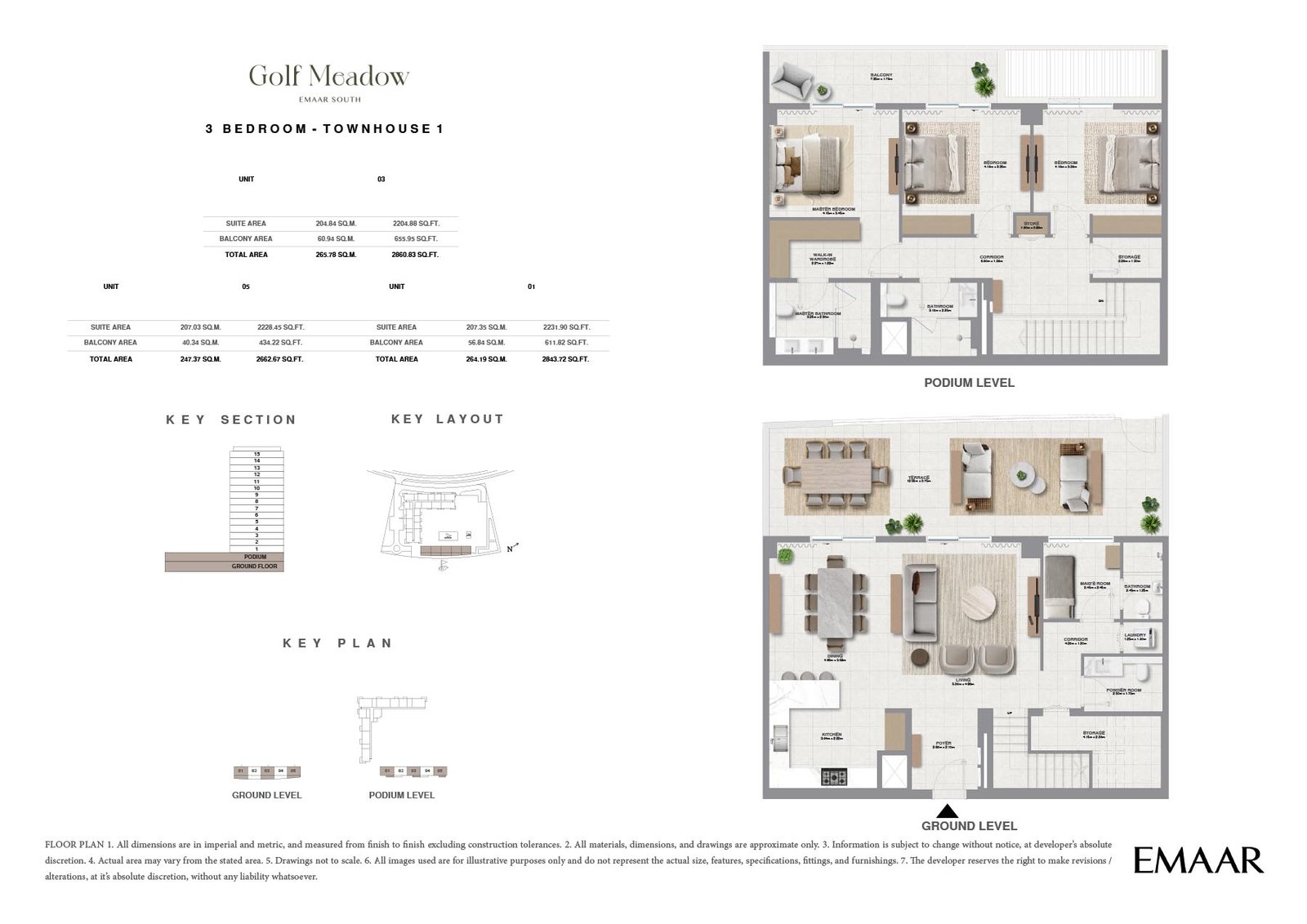 Golf Meadow at Emaar South floor plan