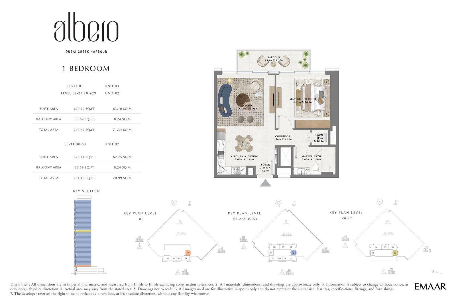 1 Bedroom floor plan