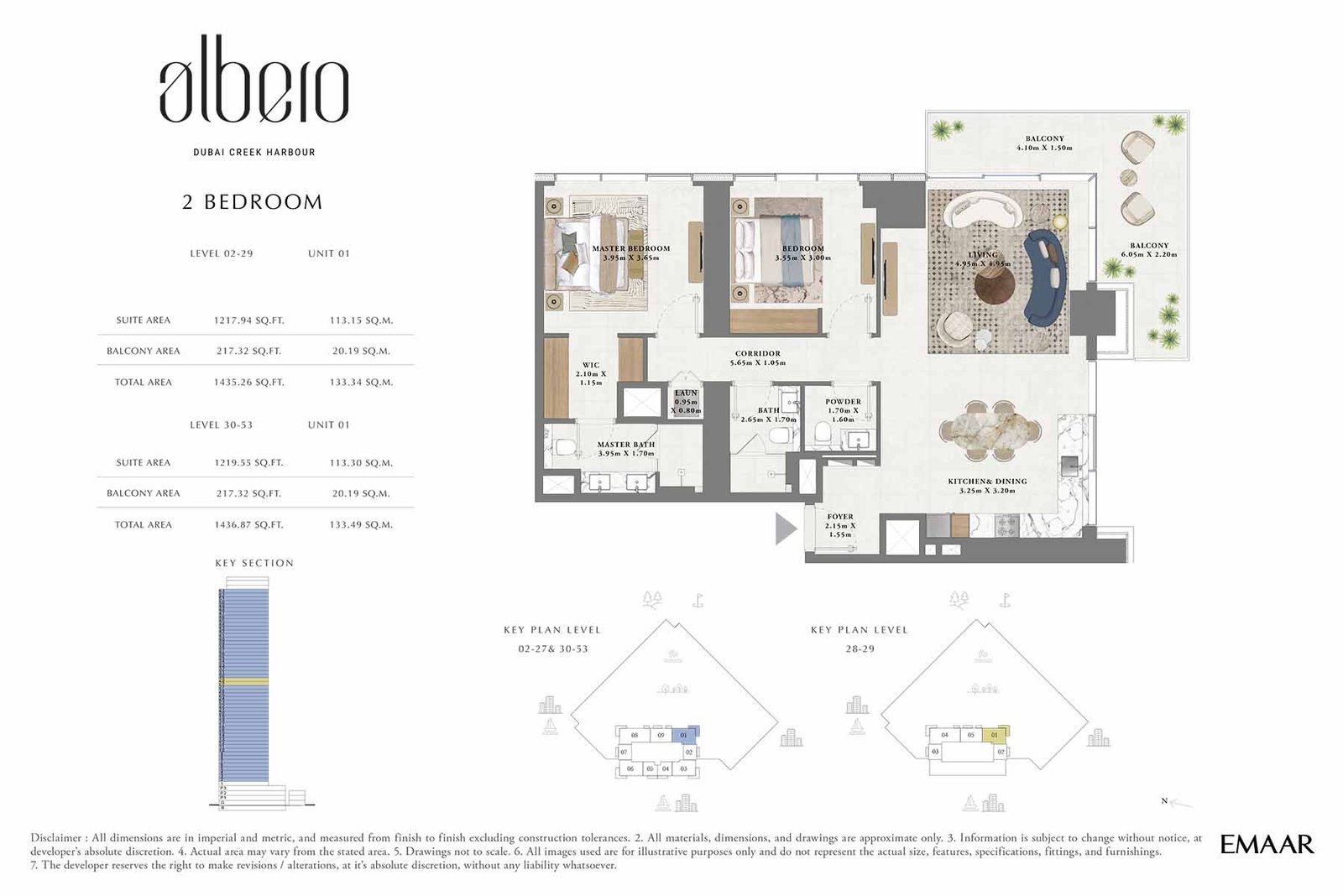 2 Bedrooms floor plan