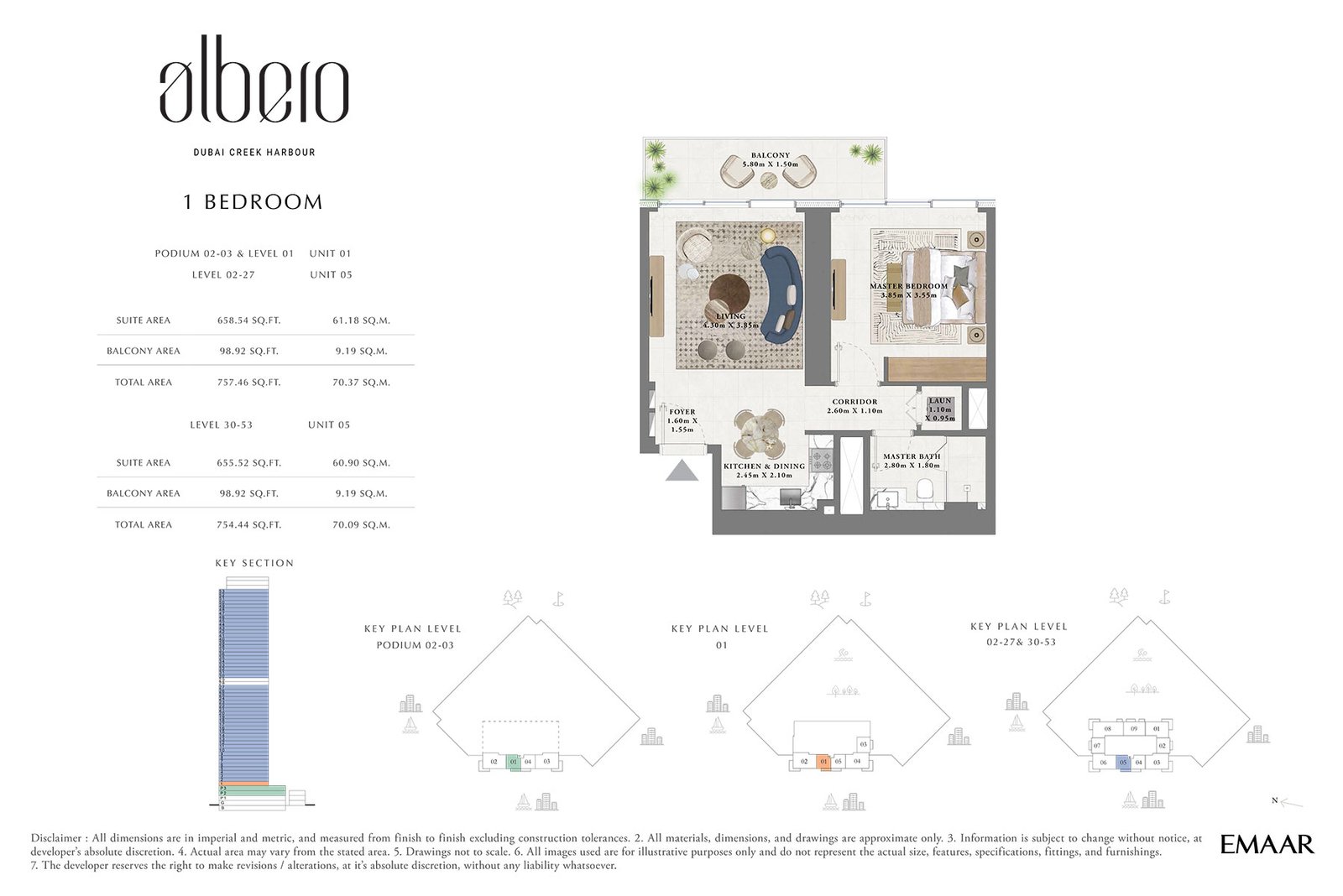 1 Bedroom floor plan