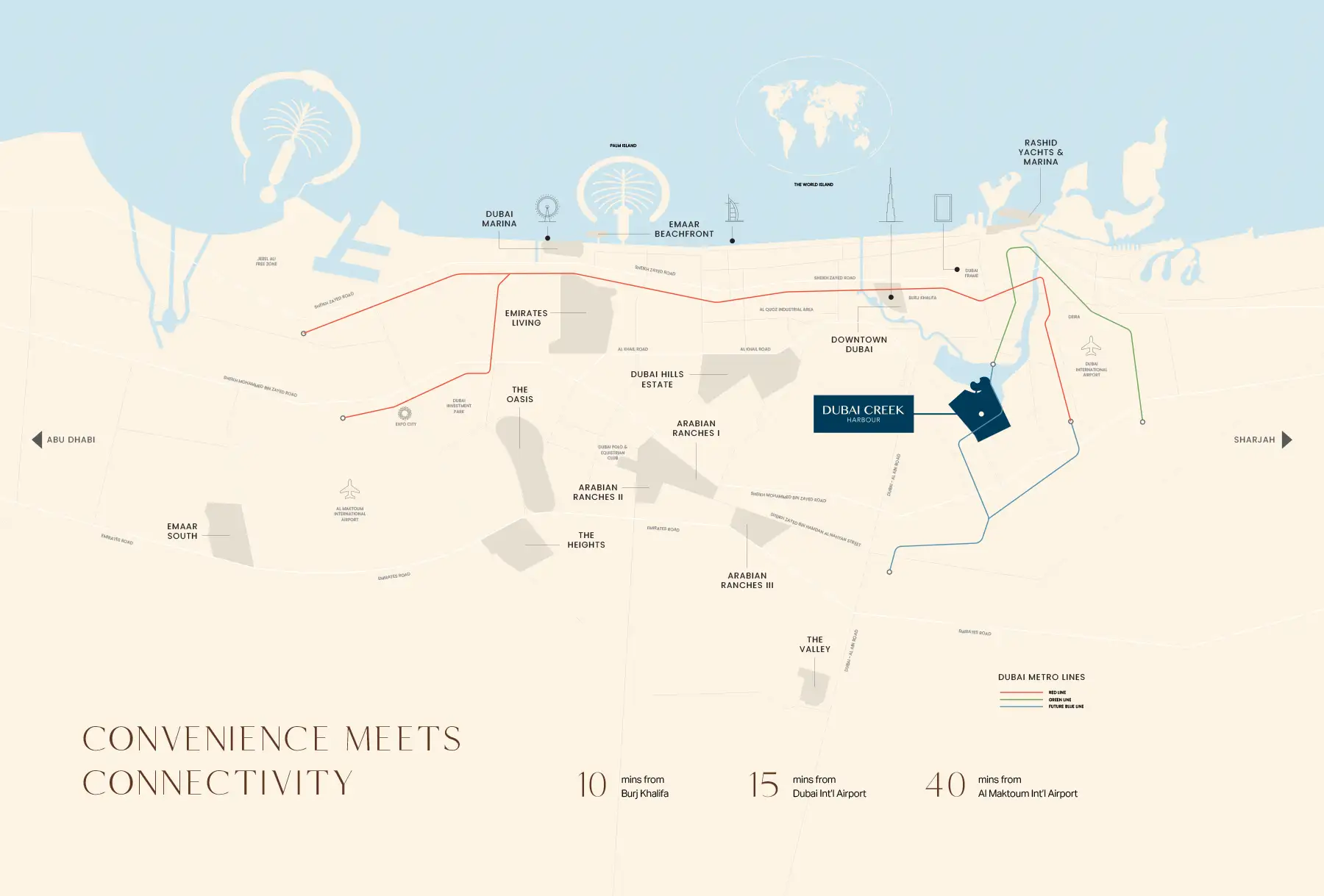 Albero at Dubai Creek Harbour location map