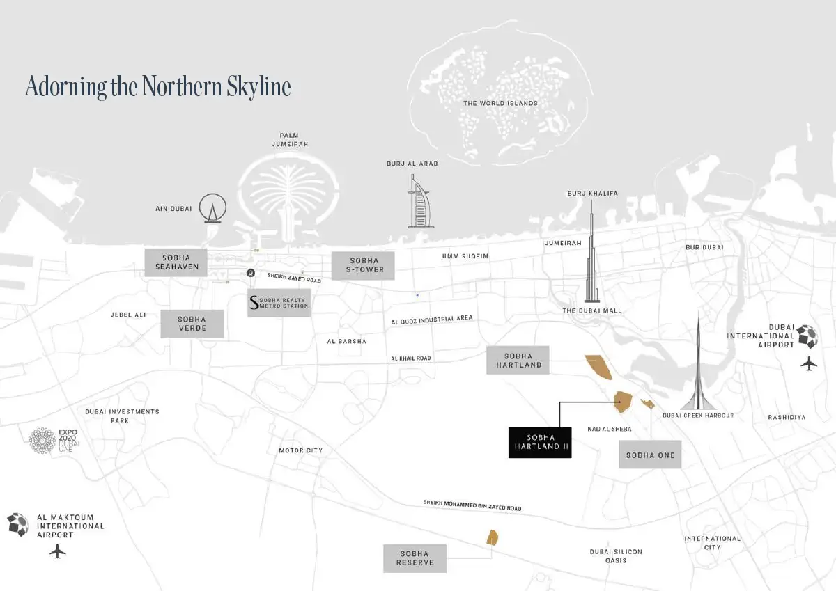 Skyvue Stellar at Sobha Hartland 2 location map