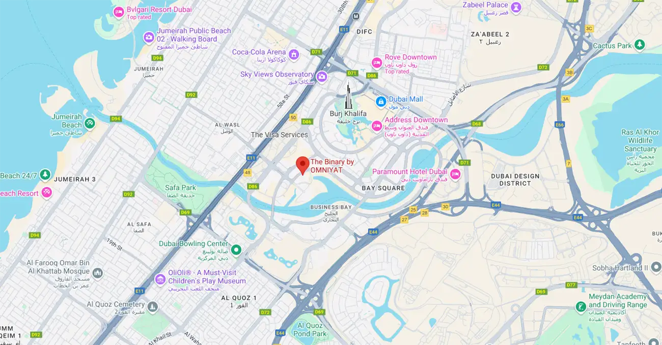 The Binary by OMNIYAT location map