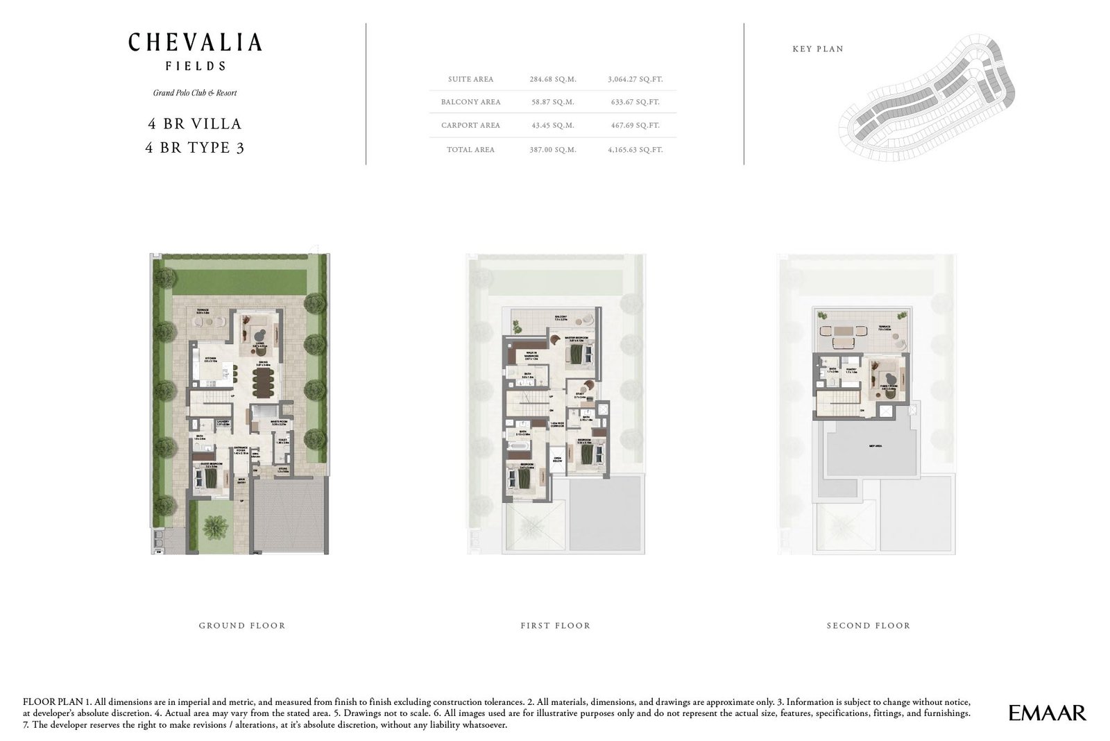 4 Bedrooms + Maid floor plan