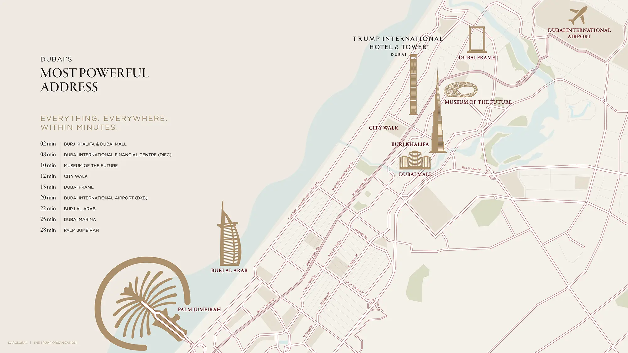 Trump International Hotel Tower Dubai location map