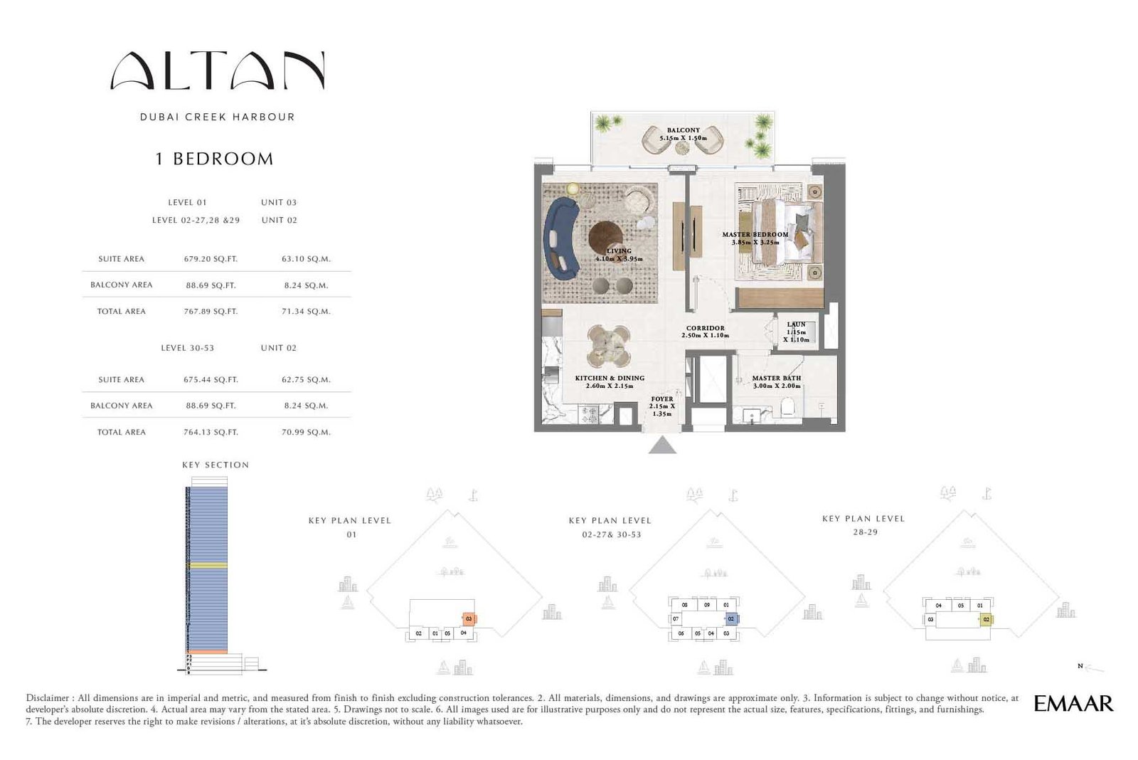 1 Bedroom floor plan