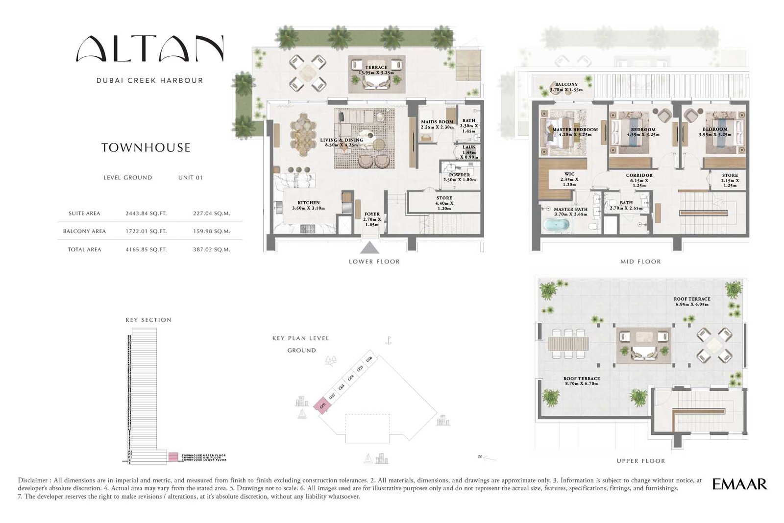 3 Bedrooms + Maid floor plan