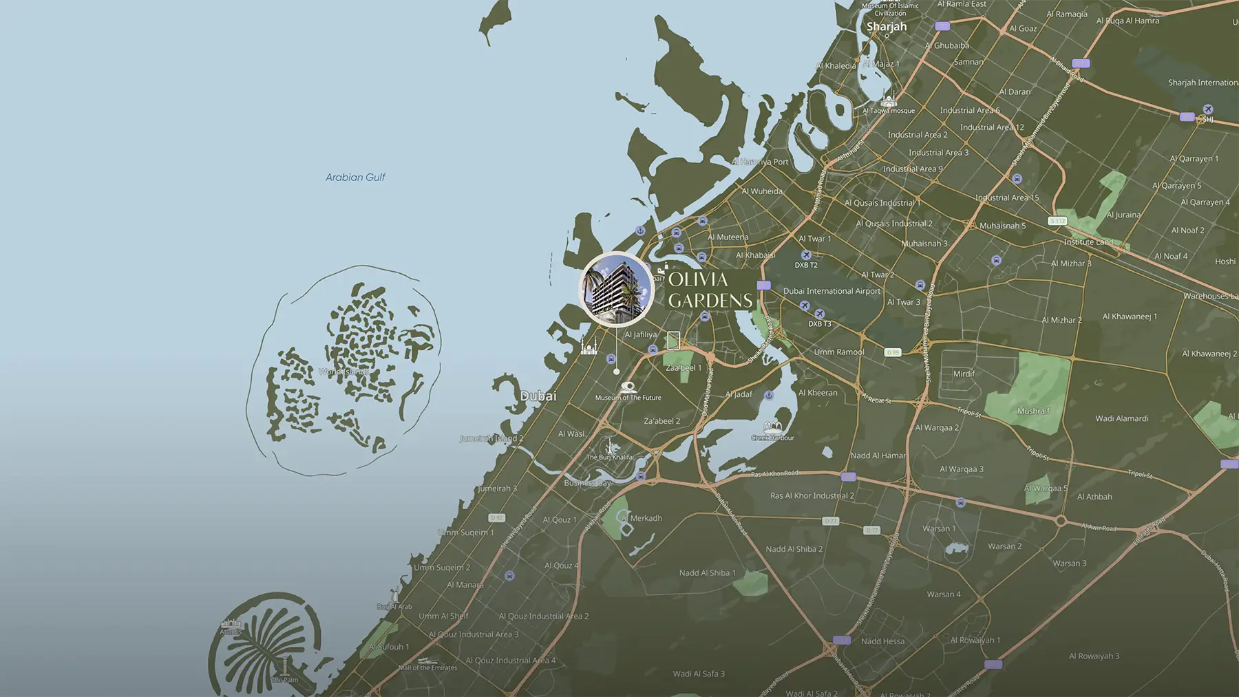 Olivia Gardens Residence location map