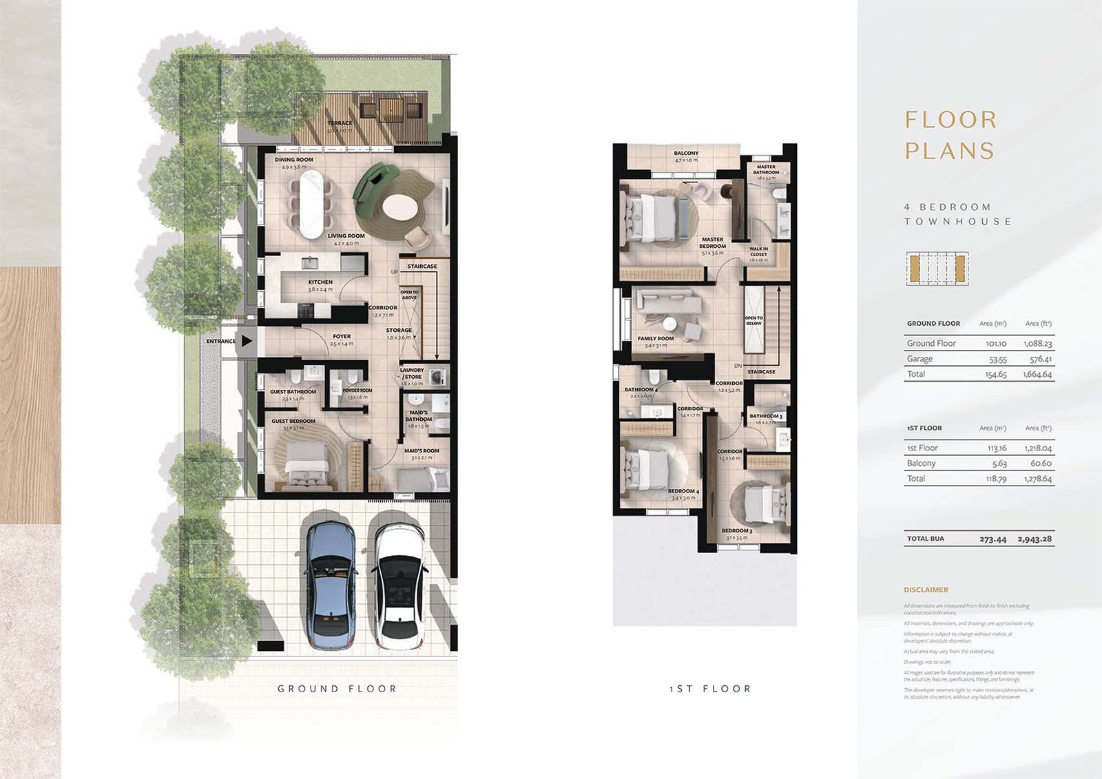 4 Bedrooms + Maid floor plan