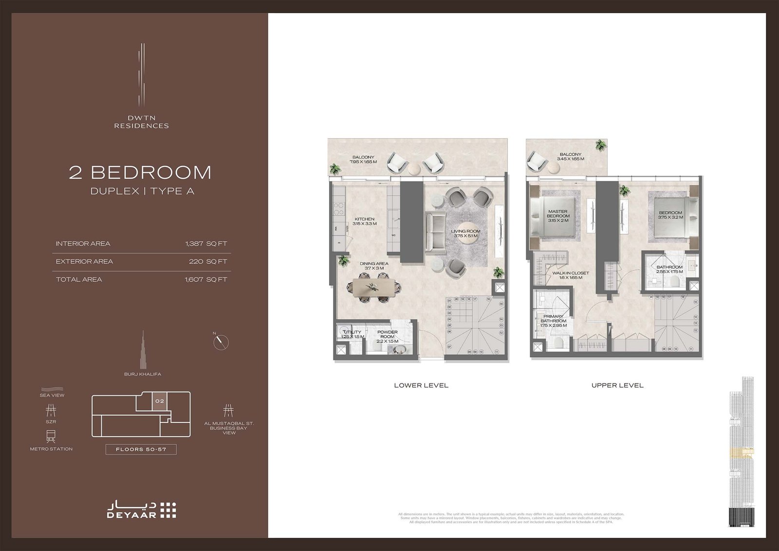 2 Bedrooms floor plan
