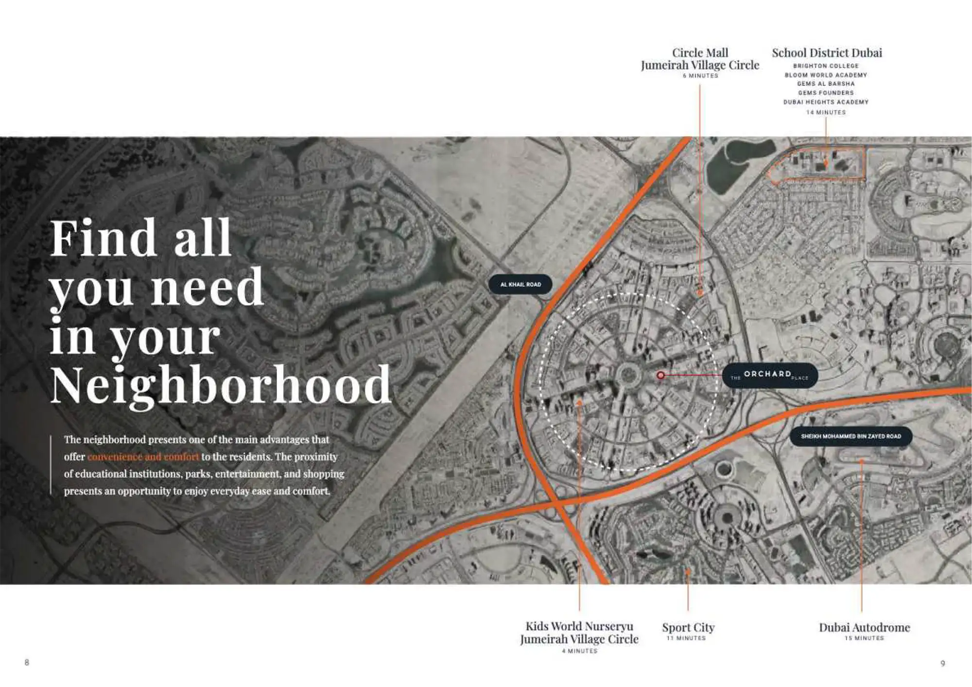 The Orchard Place Towers D And E location map