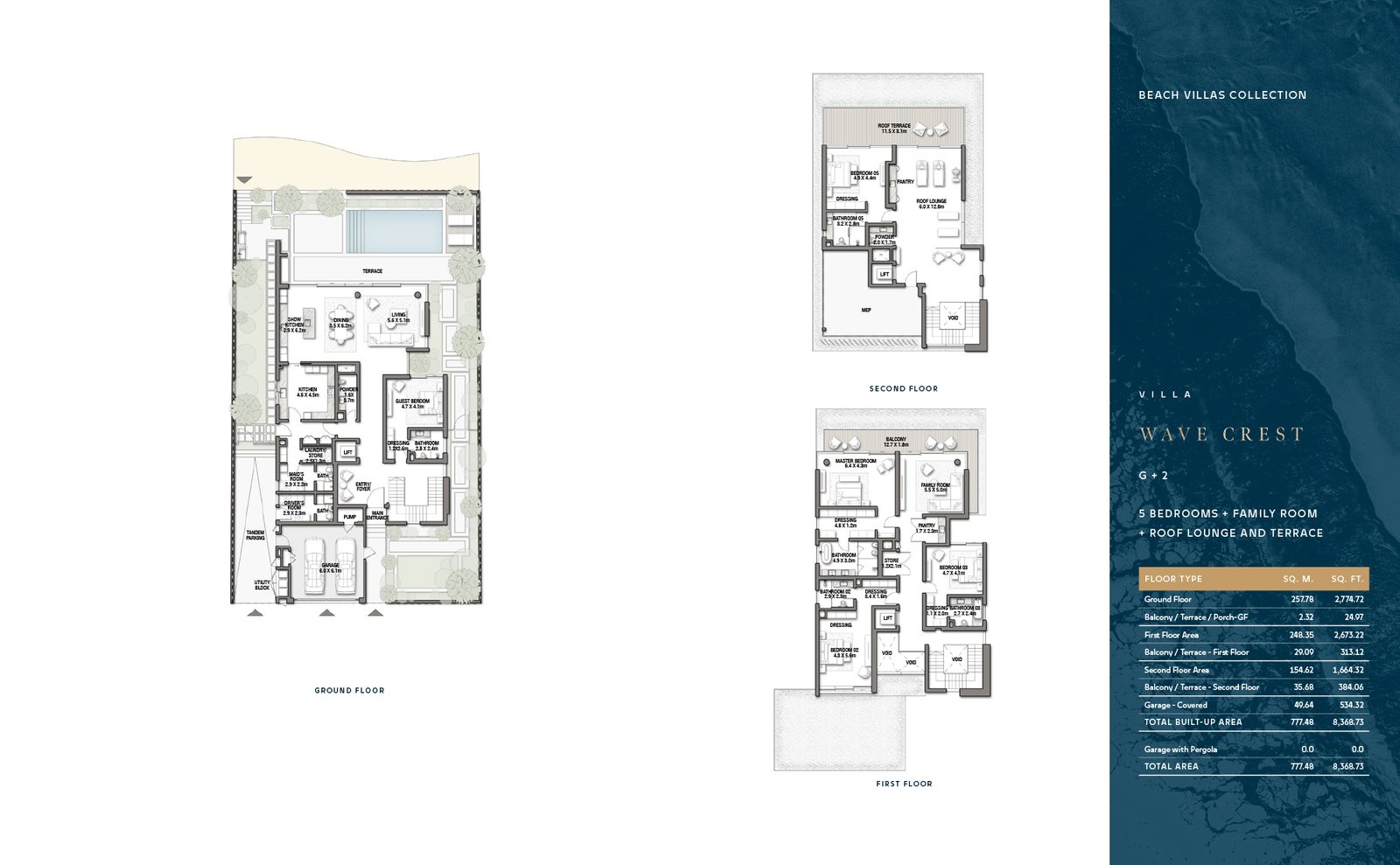 5 Bedrooms + Pool + Maid floor plan