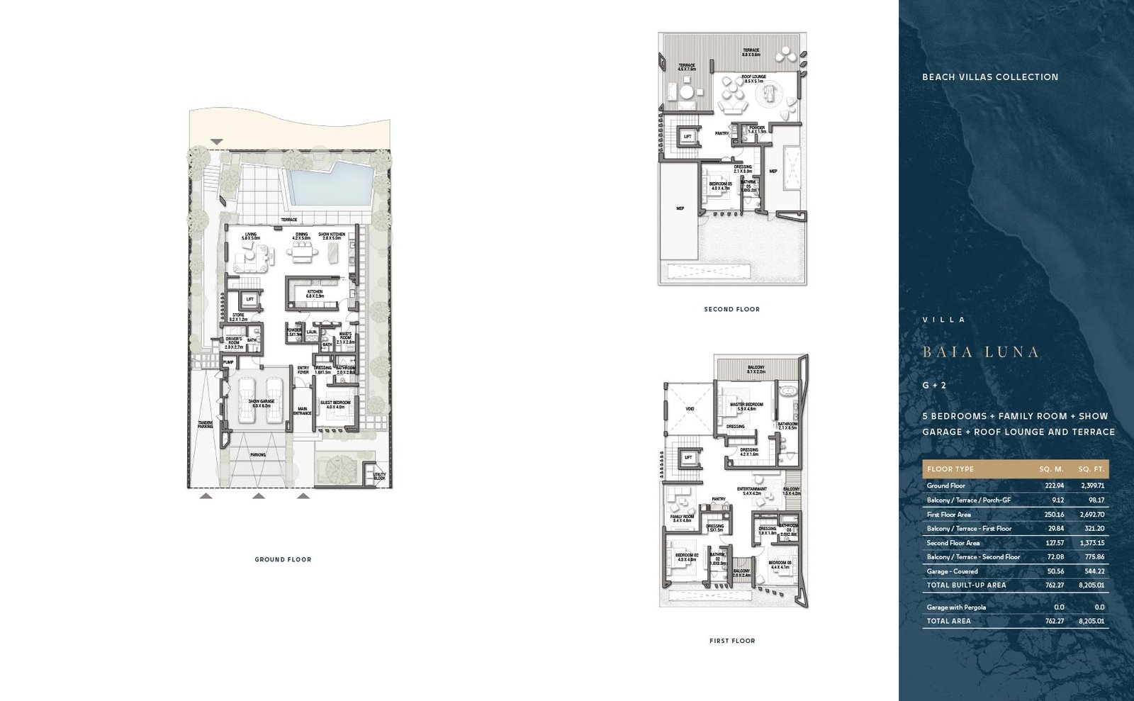 5 Bedrooms + Pool + Maid floor plan