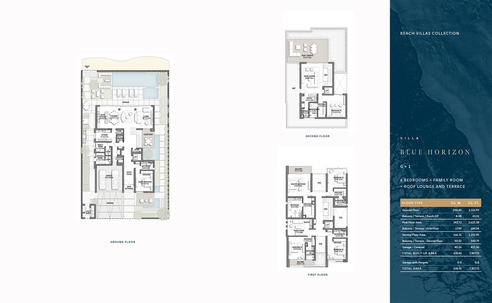 6 Bedrooms + Pool + Maid floor plan