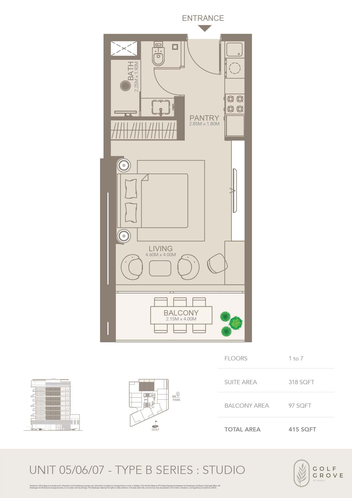 Studio floor plan