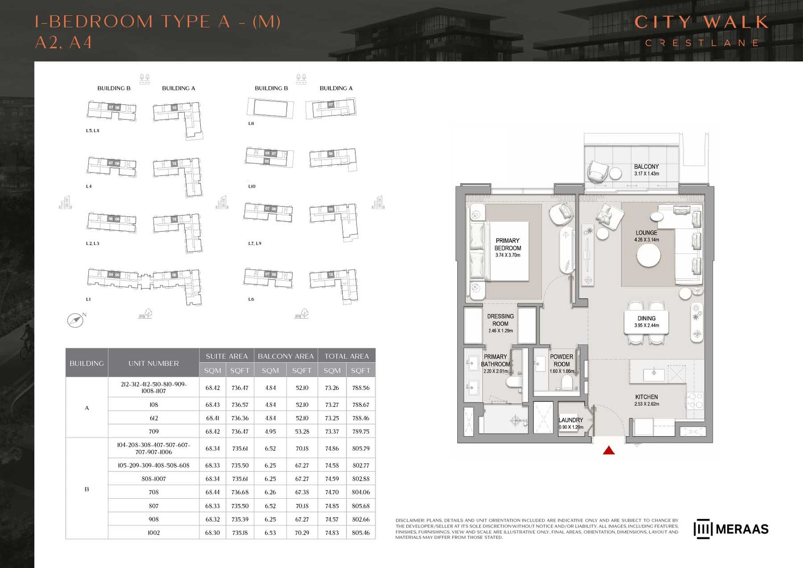 1 Bedroom floor plan