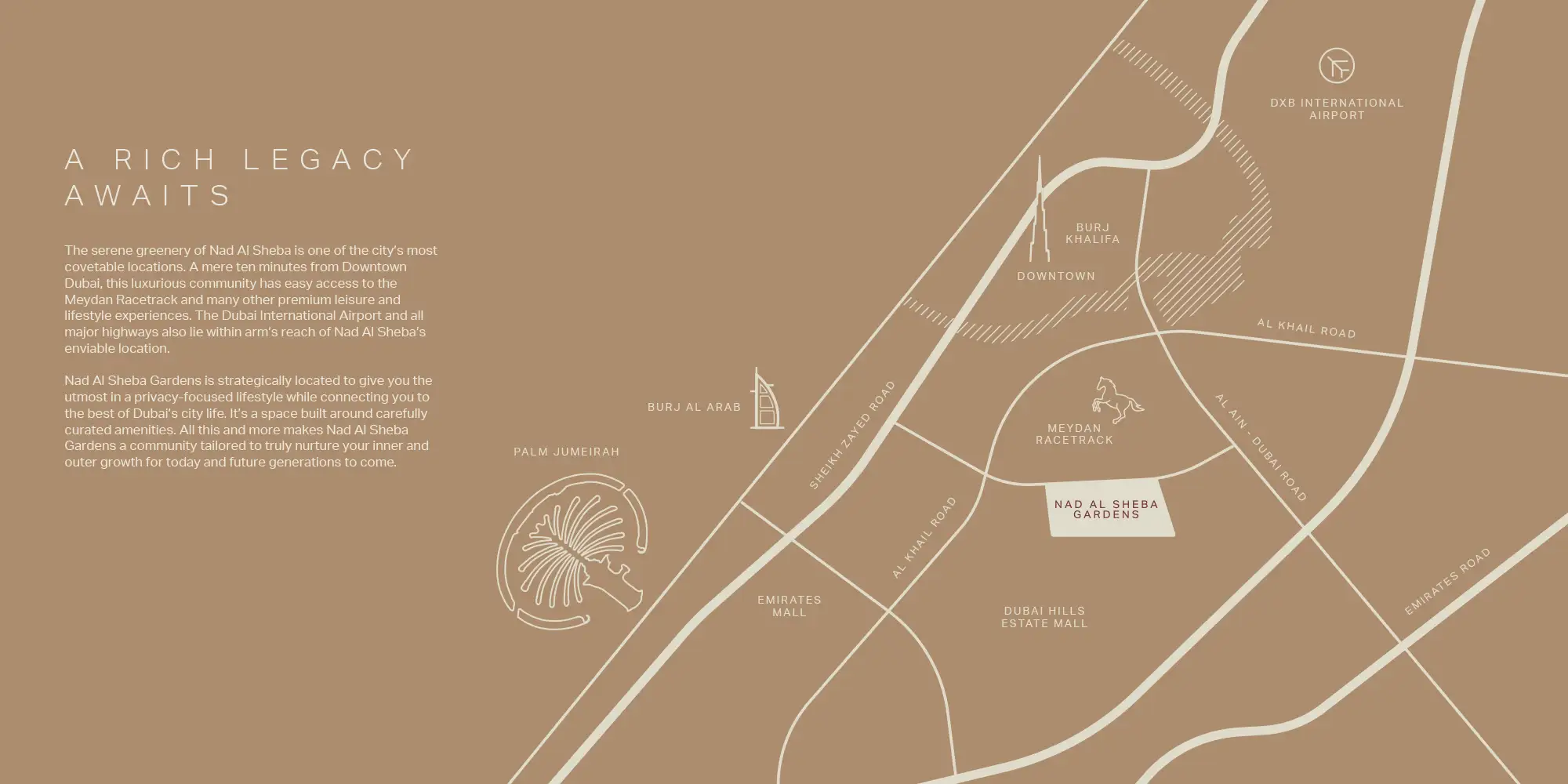 Nad Al Sheba Gardens Phase 10 location map