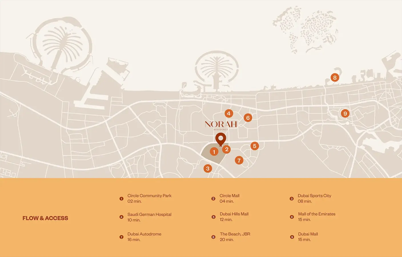 Norah Residence at JVC location map