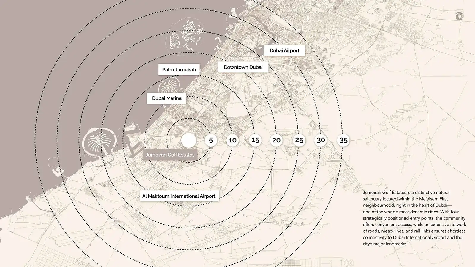 Wasl Pinewood Estate Homes location map