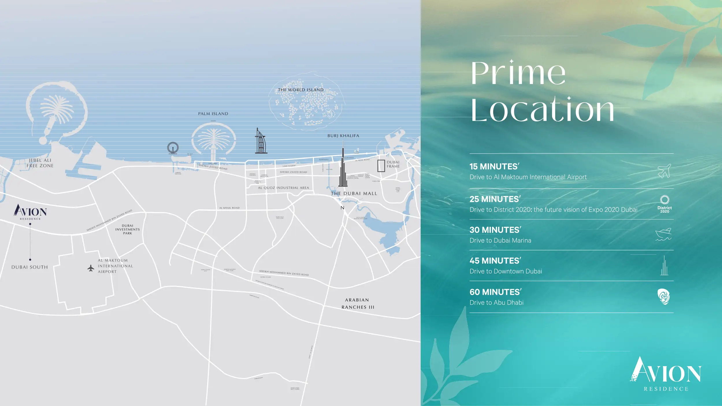 Avion Residence at Dubai South location map