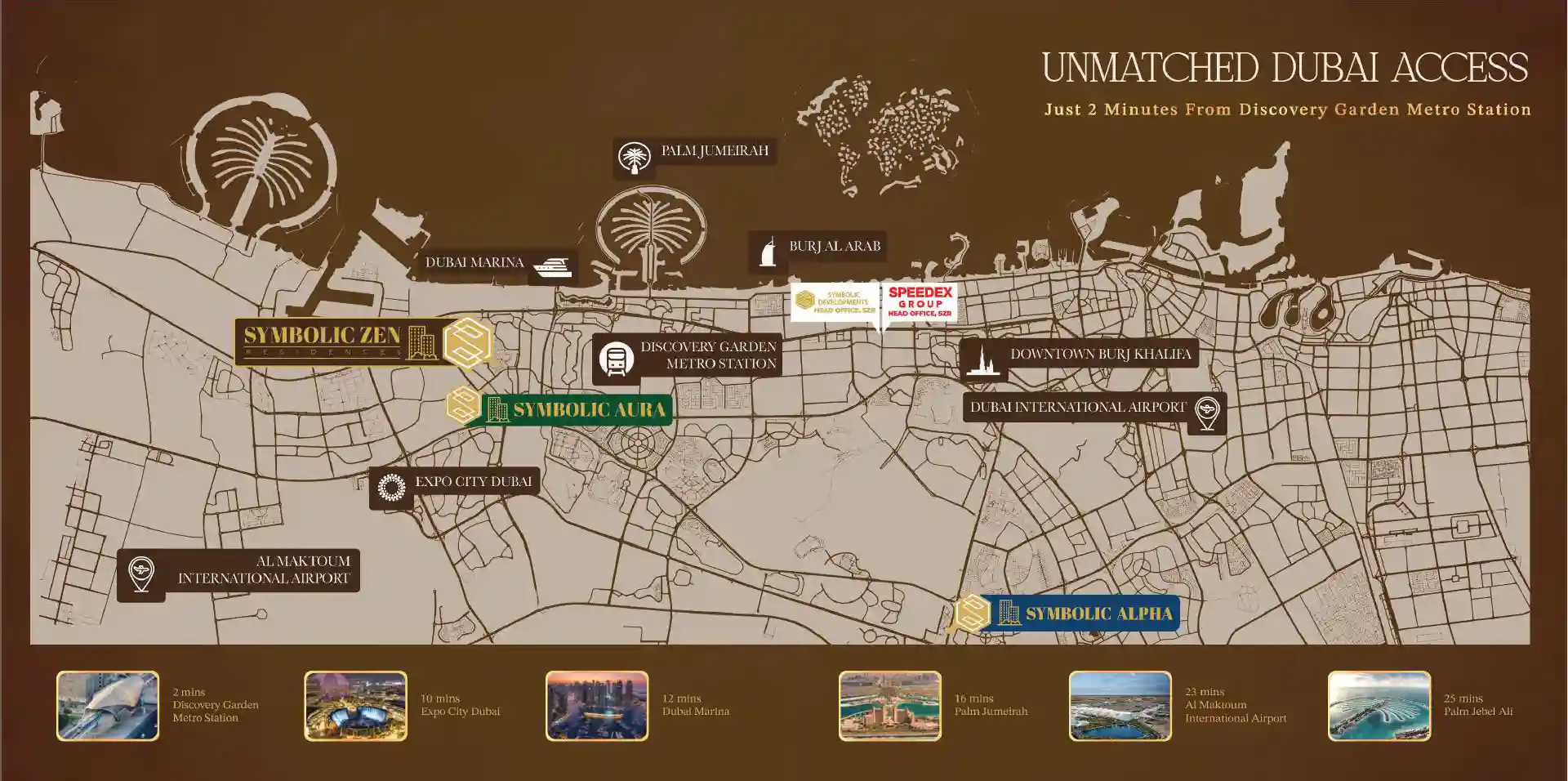 Symbolic Zen Residences at Al Furjan location map