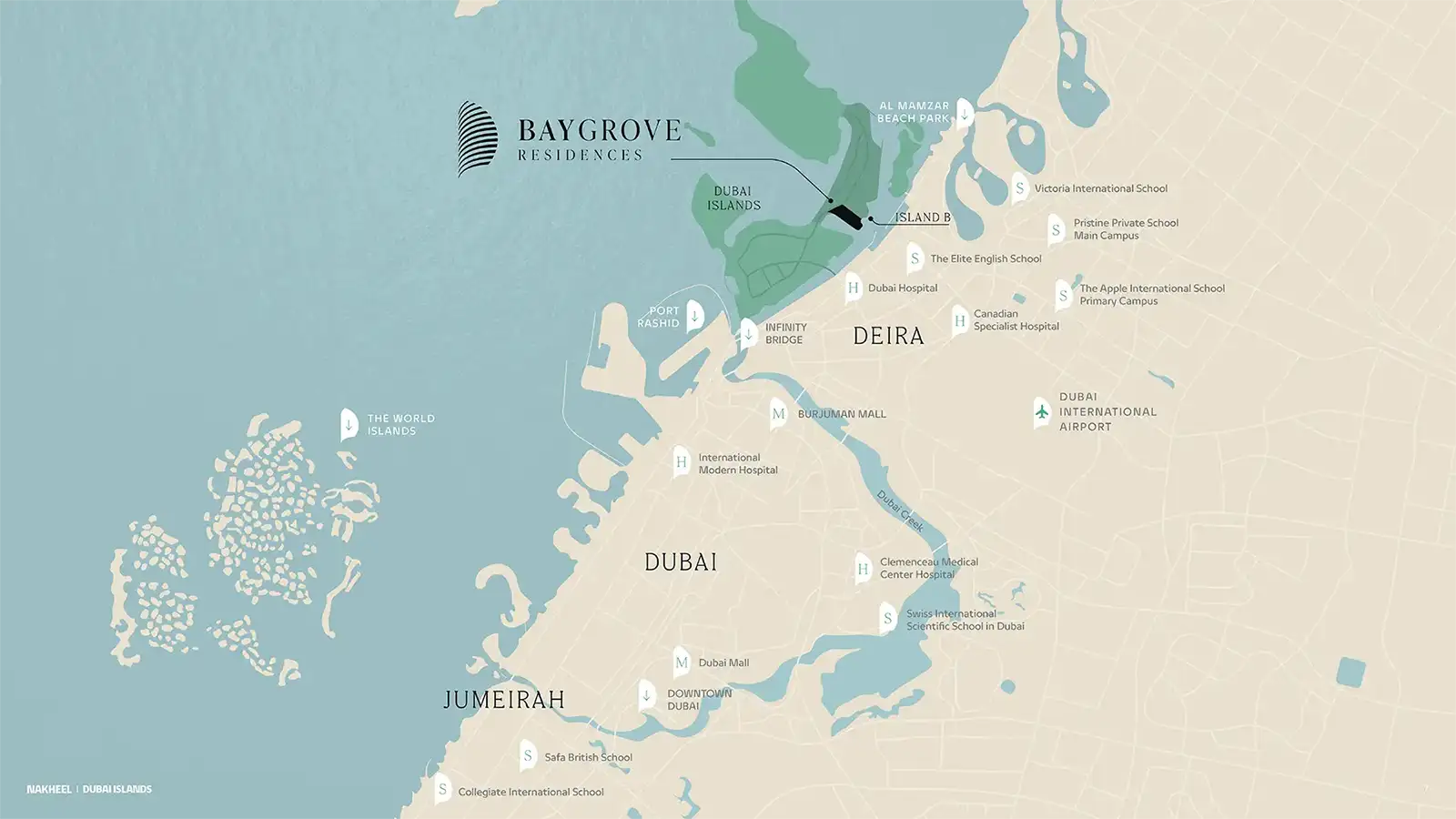 Bay Grove Residences 4 at Dubai Islands location map