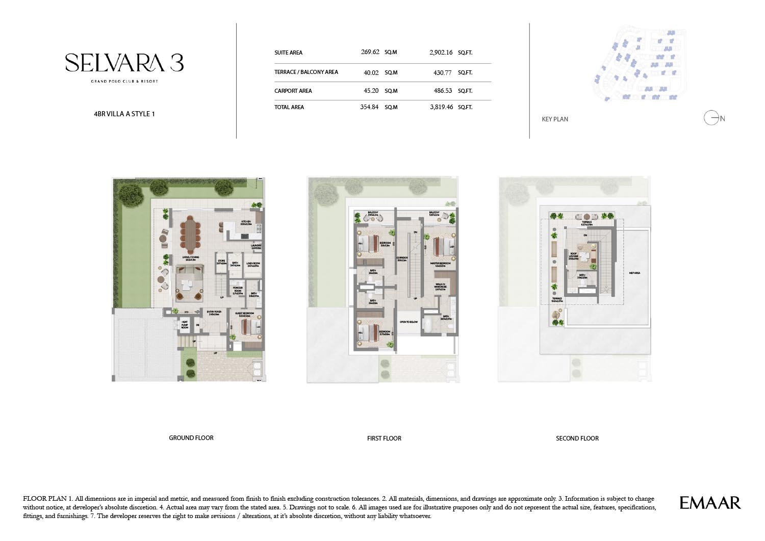Emaar Selvara 3 at Grand Polo floor plan