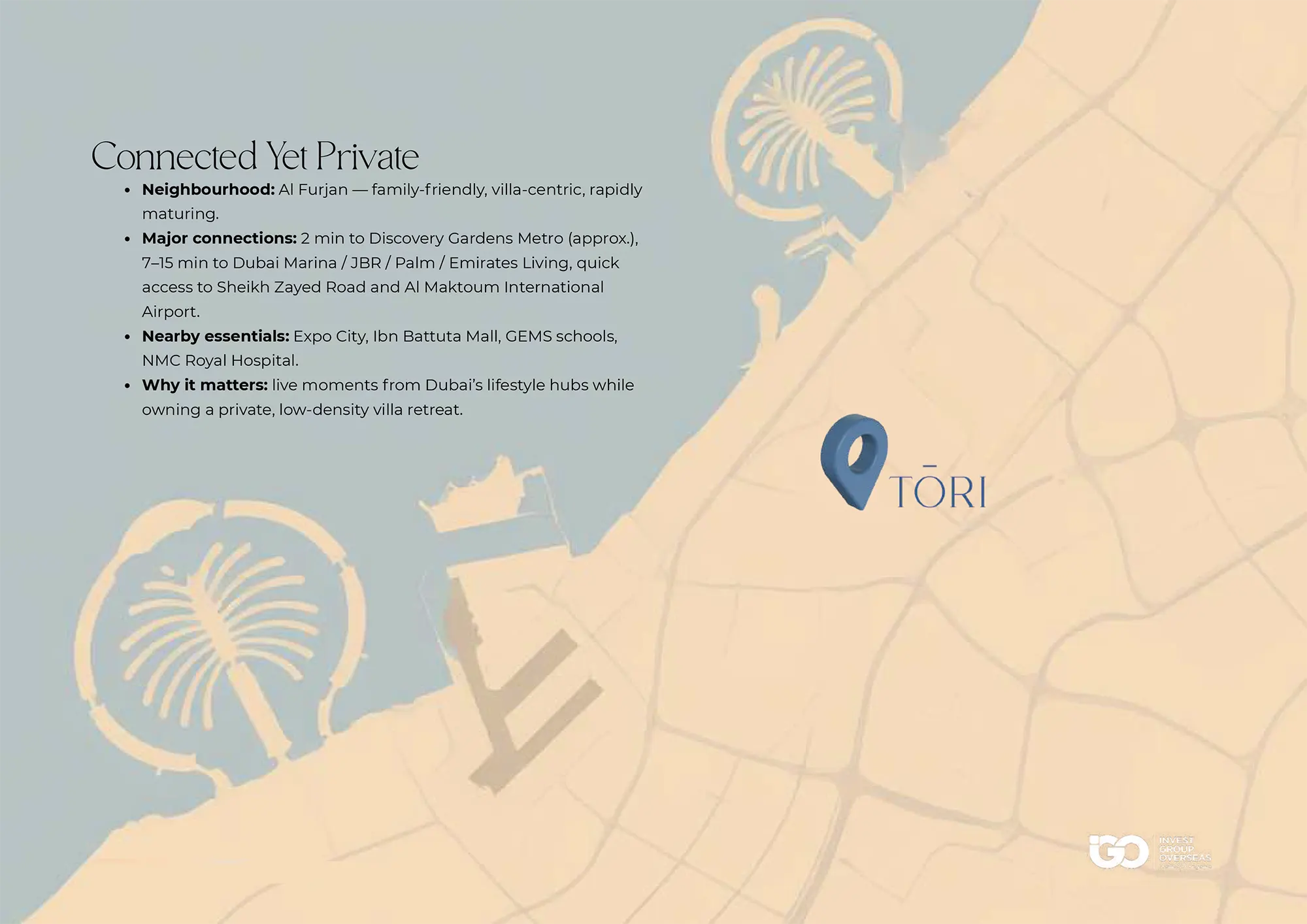 Tori by IGO location map