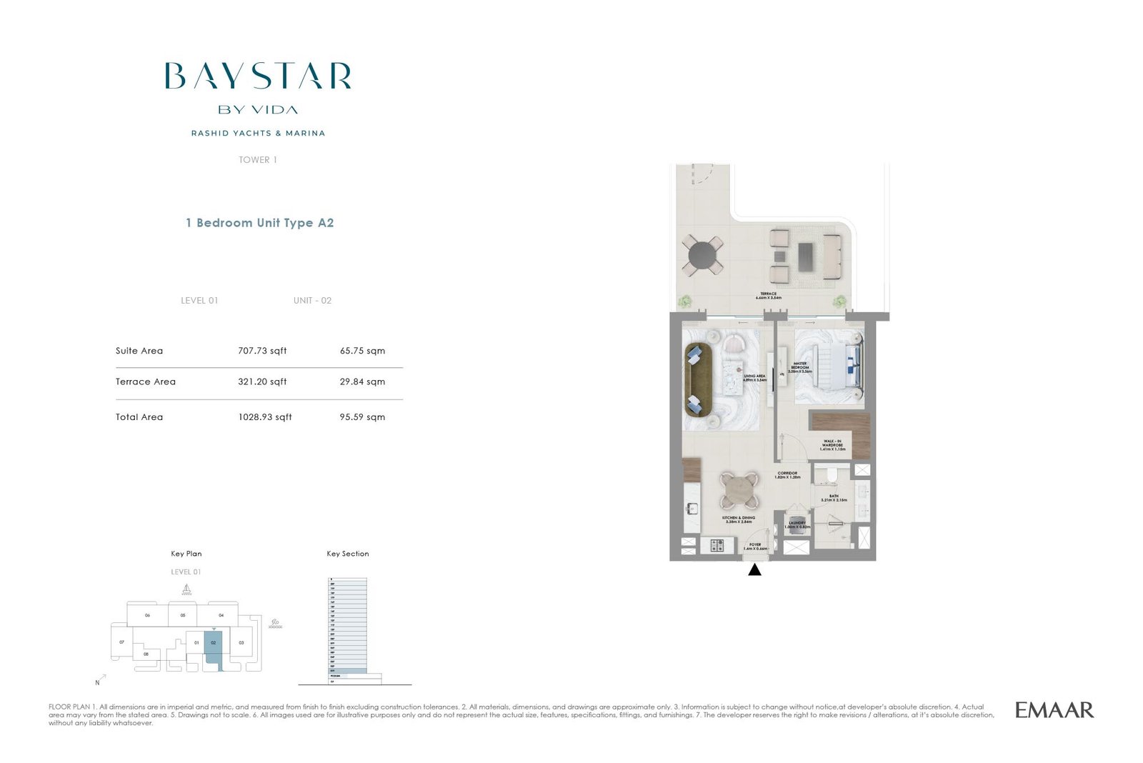 1 Bedroom floor plan
