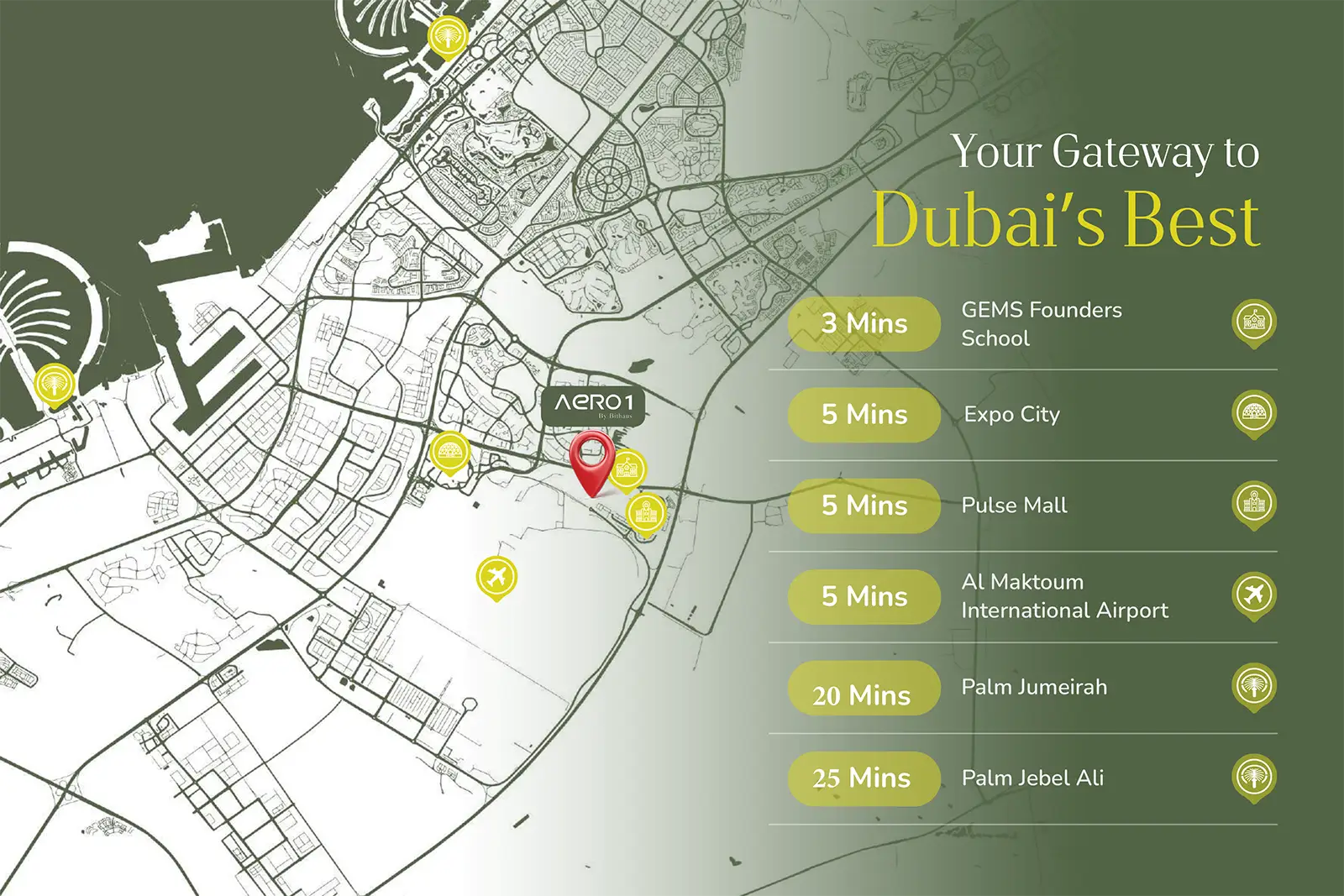 Aero 1 at Dubai South location map
