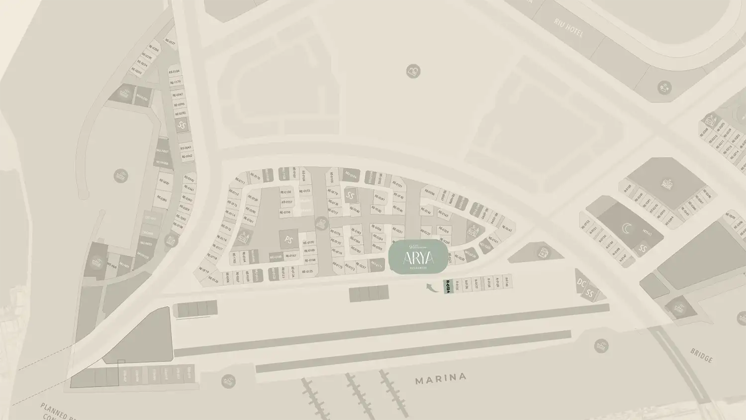 Arya Residences at Dubai Islands location map