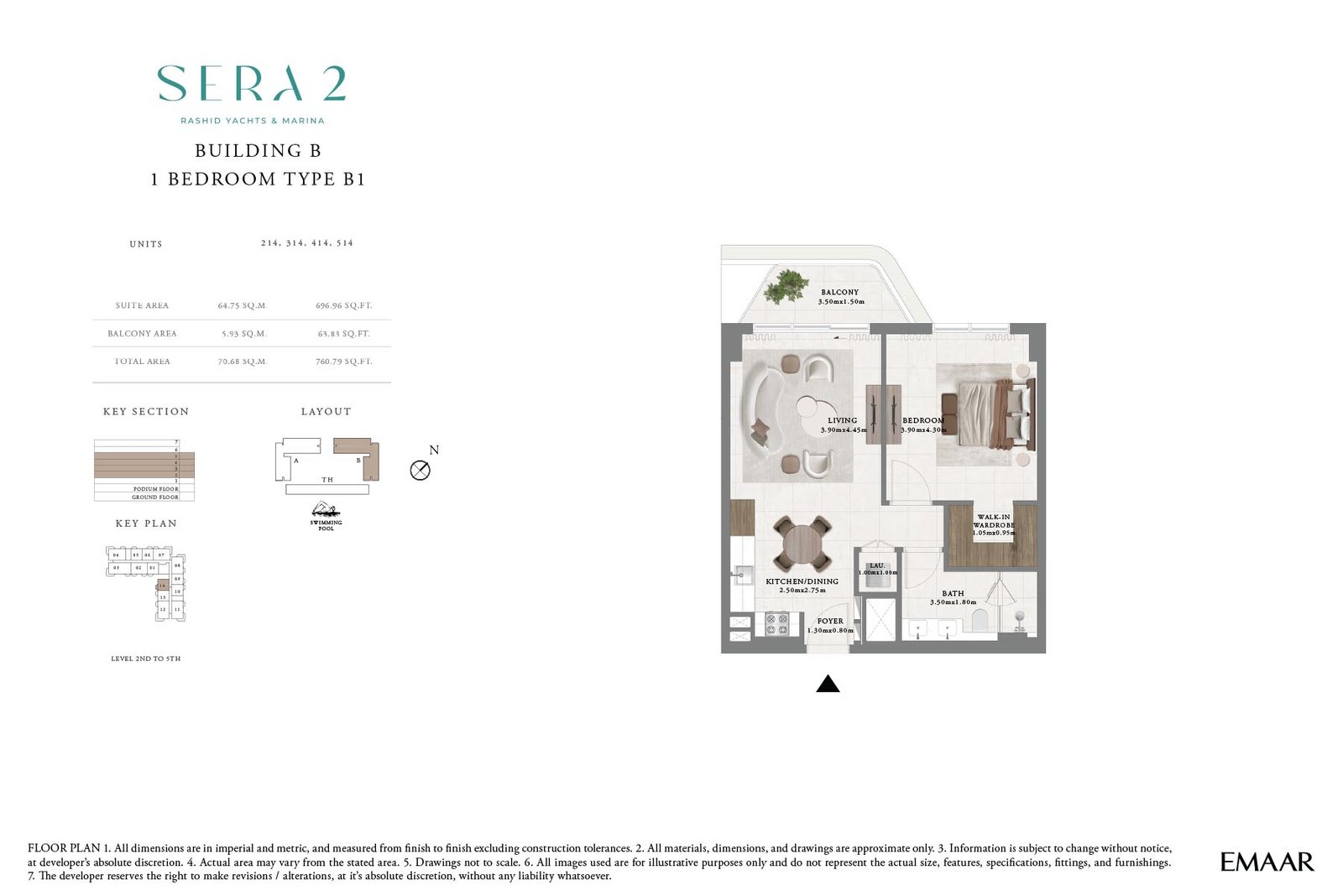 1 Bedroom floor plan