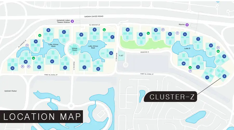 Seven City JLT location map